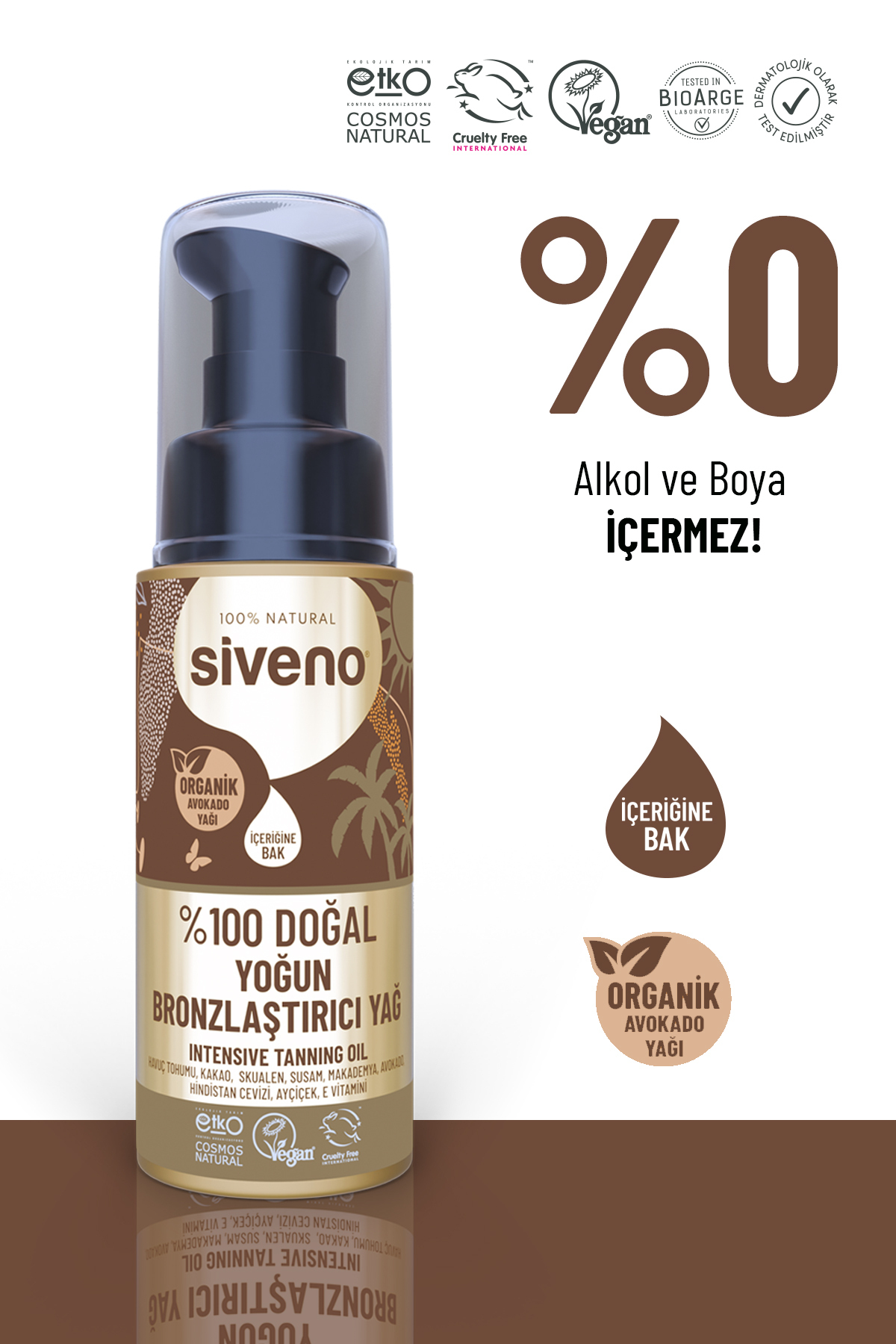 %100 Doğal Bronzlaştırıcı Yağ Organik Avokado Yağı Nemlendirici Yoğun Bronzlaştırıcı 50 ml — MSIV-000172 — تصویر 5 از 9