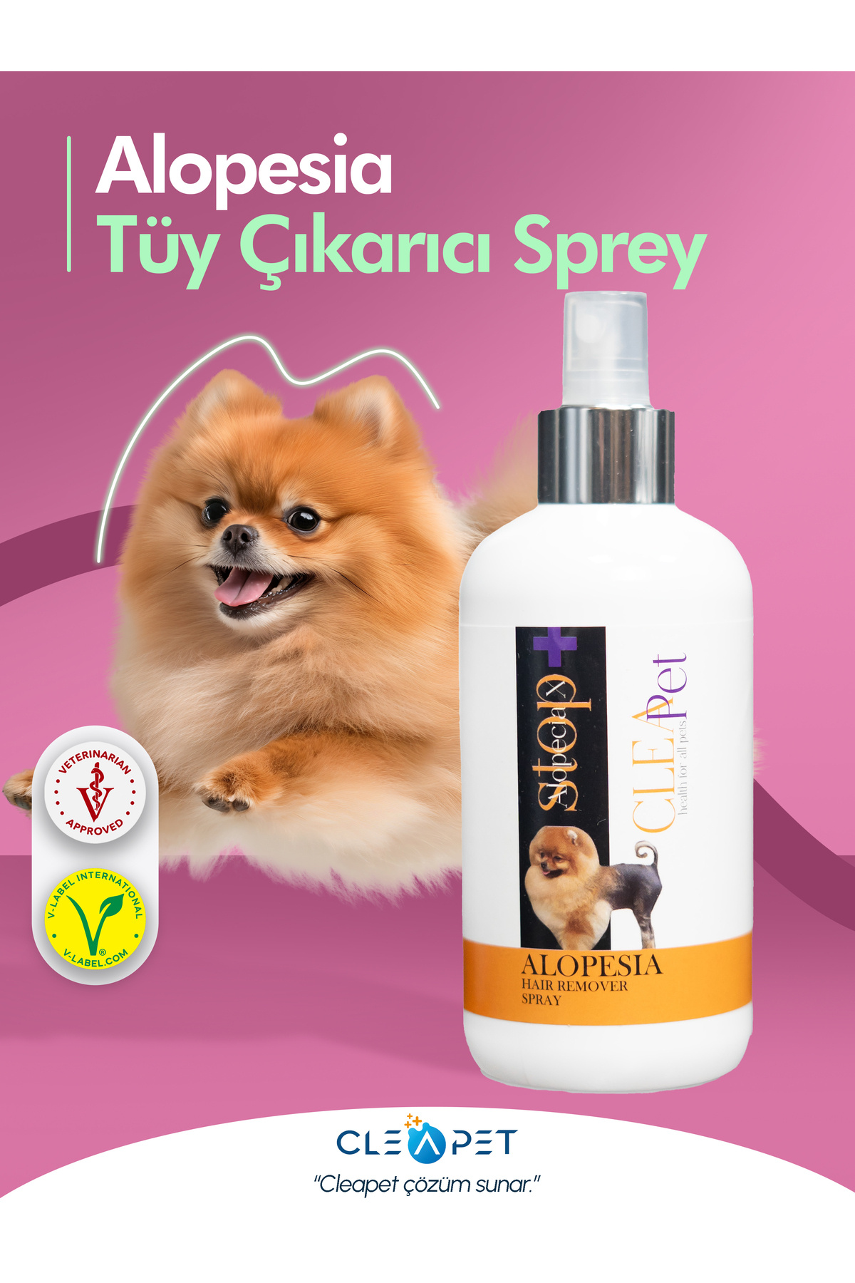 Cleapet ALOPESİ X TÜY ÇIKARICI TARAMA SPREY 250 ML