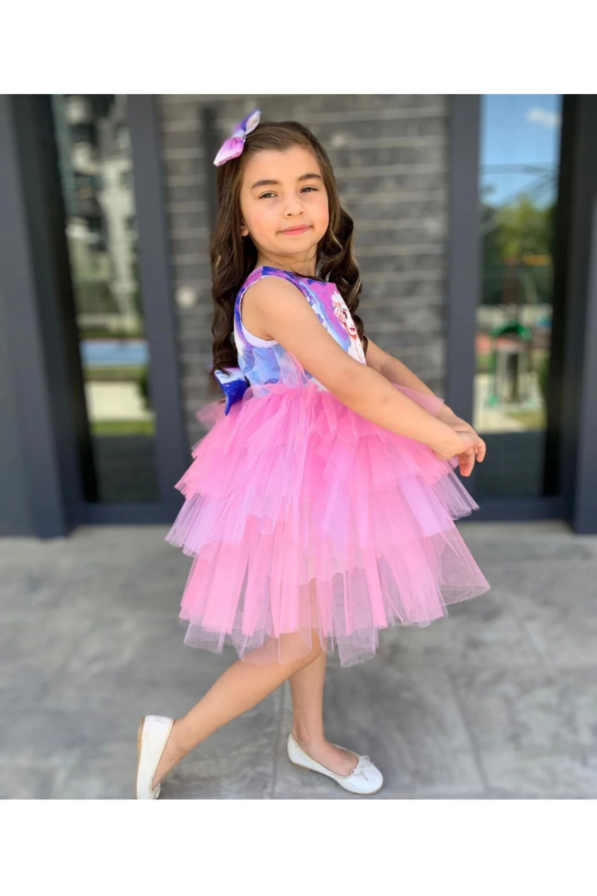 Lunas tekstil Tokalı Tütülü Baskılı Kabarık Elsa fotoğrafı 2 (önizleme)