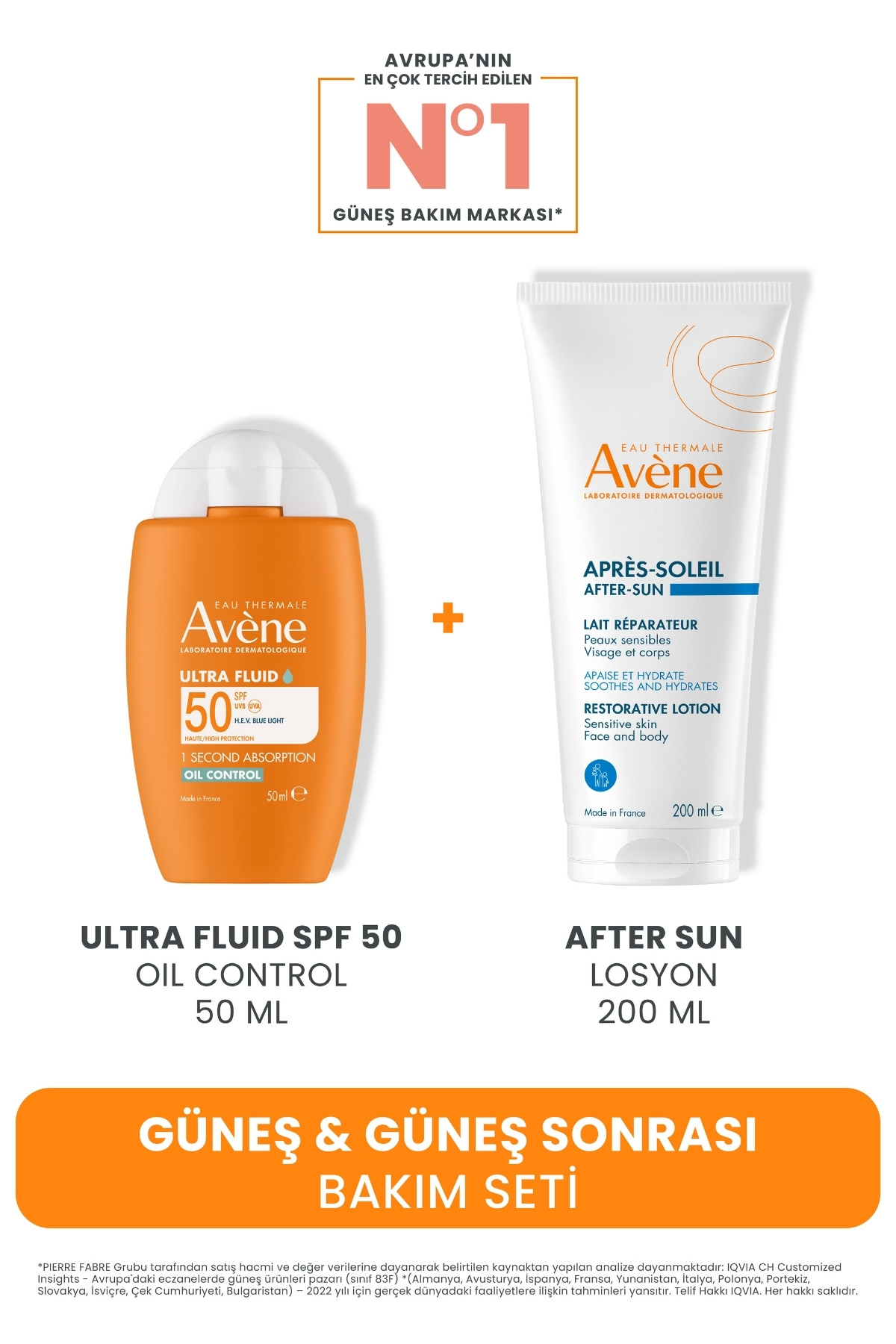 Avene Güneş & Güneş Sonrası Bakım Seti (Ultra Fluid Spf 50 Oil Control 50 ML + After Sun Losyon 200 ML)