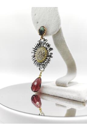 Nsl Jewels TAŞLI AYÇİÇEĞİ KÜPE