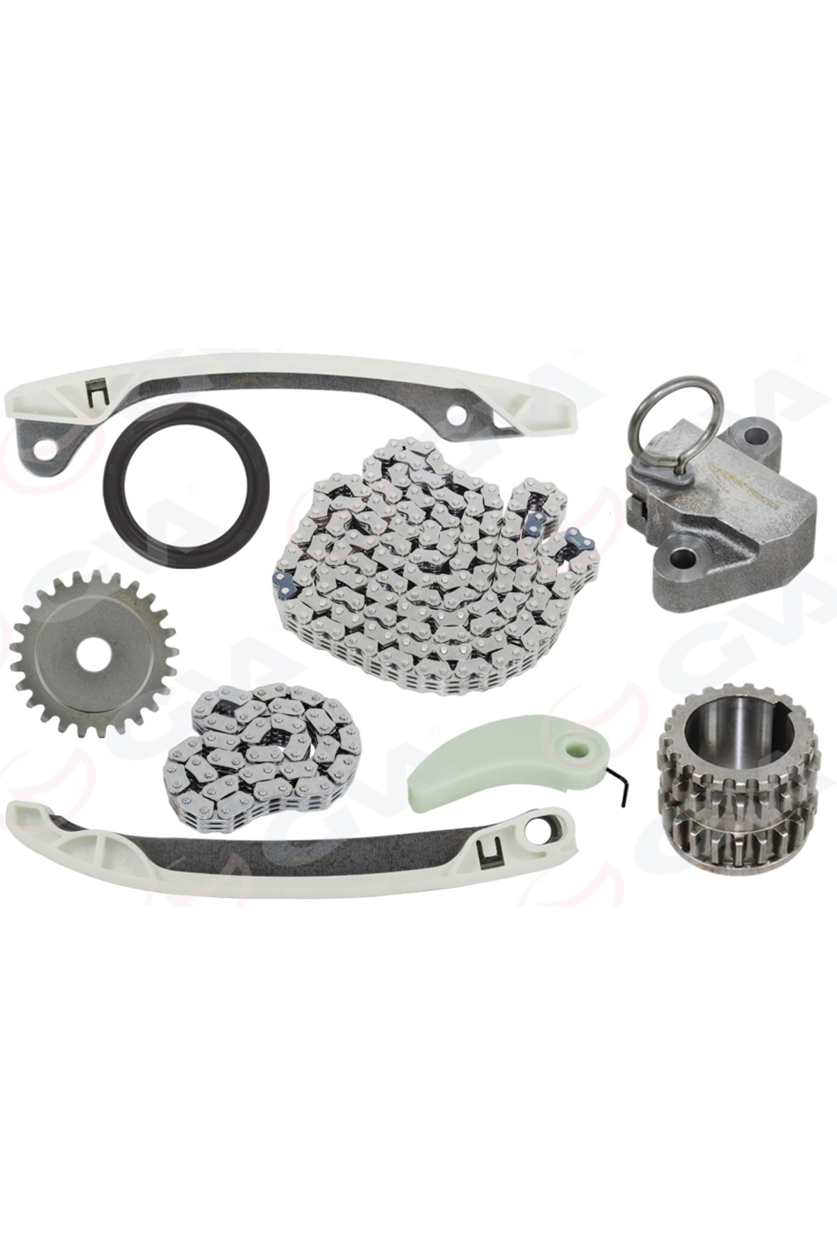 GVA EKSANTRİK ZİNCİR SETİ NISSAN JUKE 1.6L HR16DE 8 enjektörlü F15E 11-> / QASHQAI 1.6L HR16DE