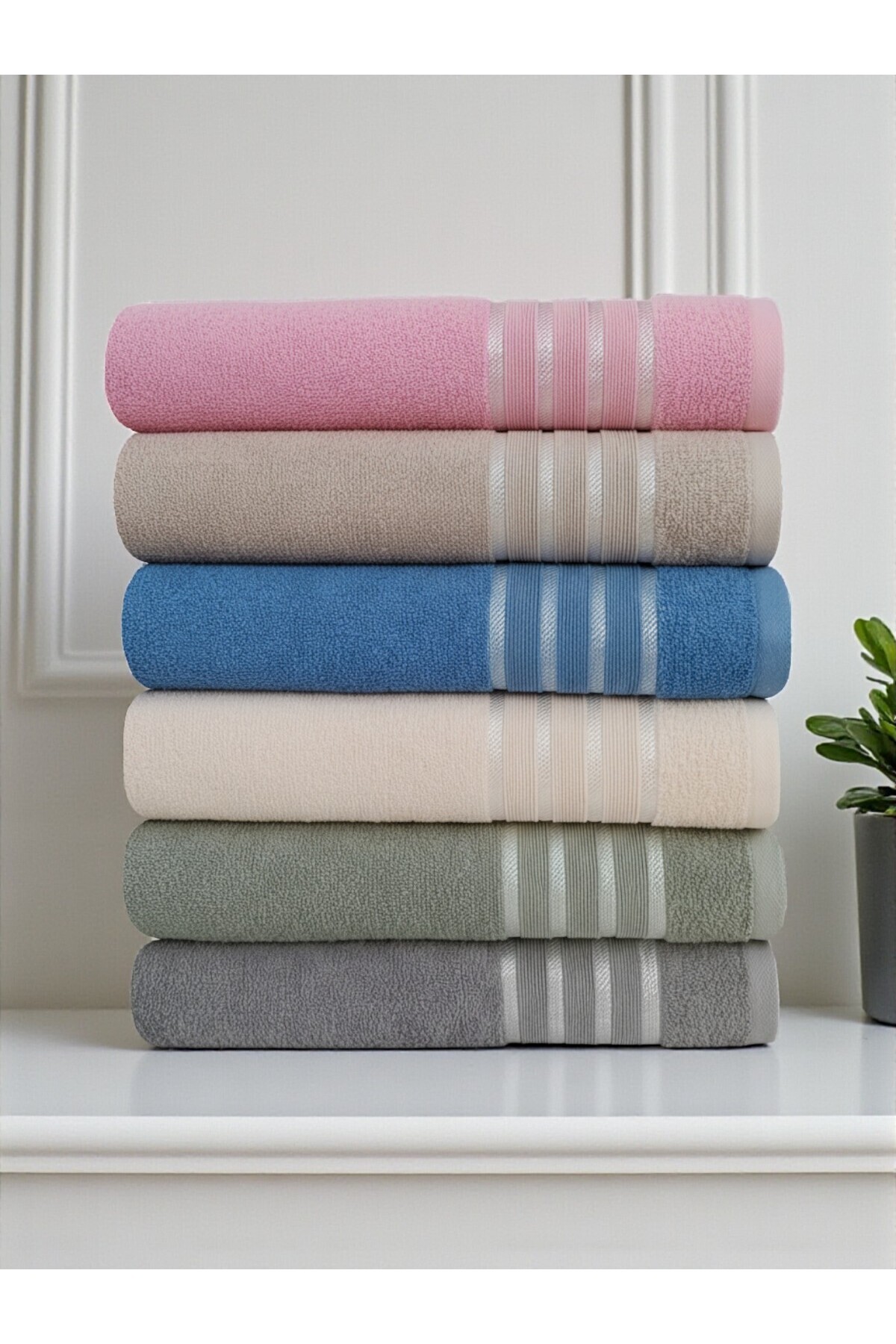 asev tekstil 6lı 50x90 cm El&Yüz Havlu Seti