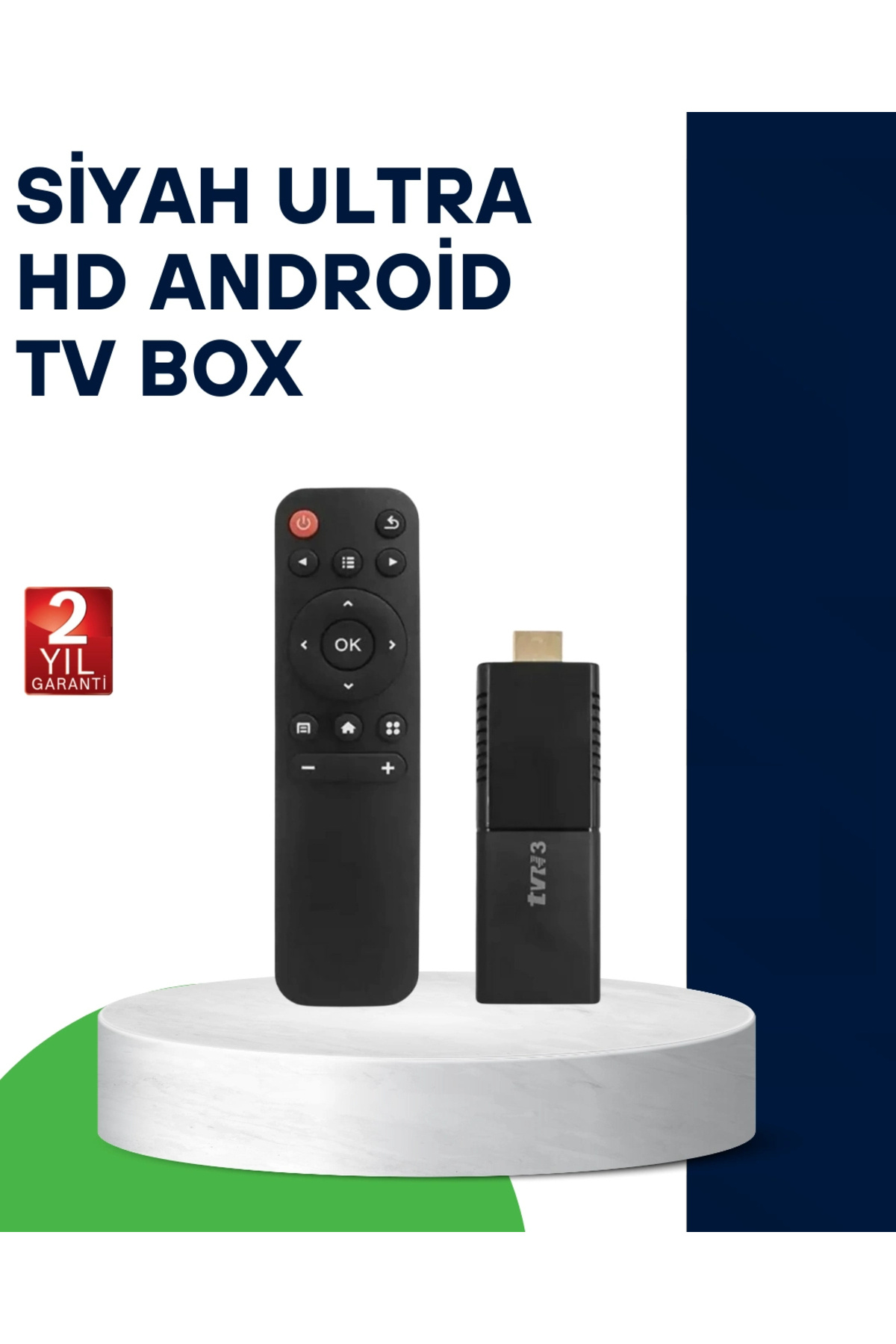 TeknomAVM 4K Ultra HD Android TV Stick – Tak Çalıştır Akıllı TV Cihazı