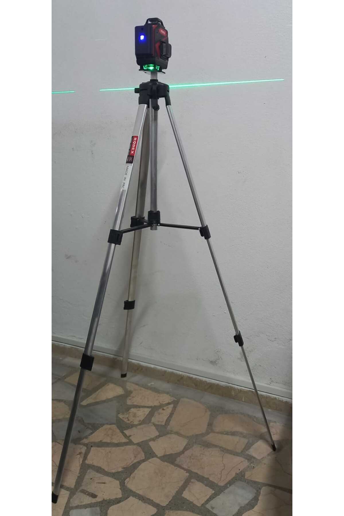 Rodex 16 ÇİZGİLİ HİZALAMA LAZERİ 4D (Siyah) + LAZER TERAZİ TRİPODU