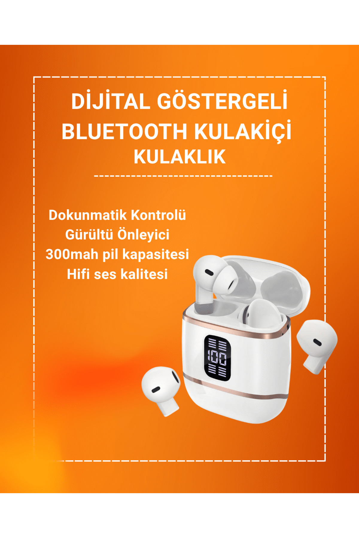 SHC42000 Çift Kulaklıklı Kulaklık – 4 Adet Anc-Enc Şarj Kutulu Dijital Göstergeli