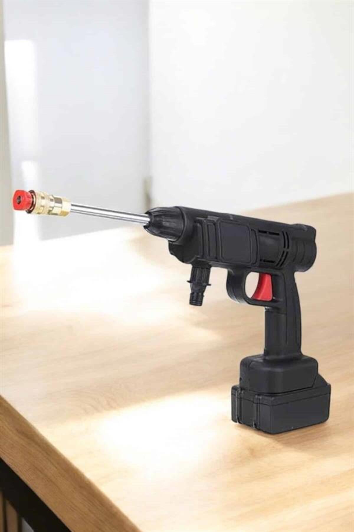 TEKNOCEPNET Bahçe ve Araba Yıkama Tabancası Su Basınçlı Hazneli Bataryalı Oto Yıkama - Bs4370-3945