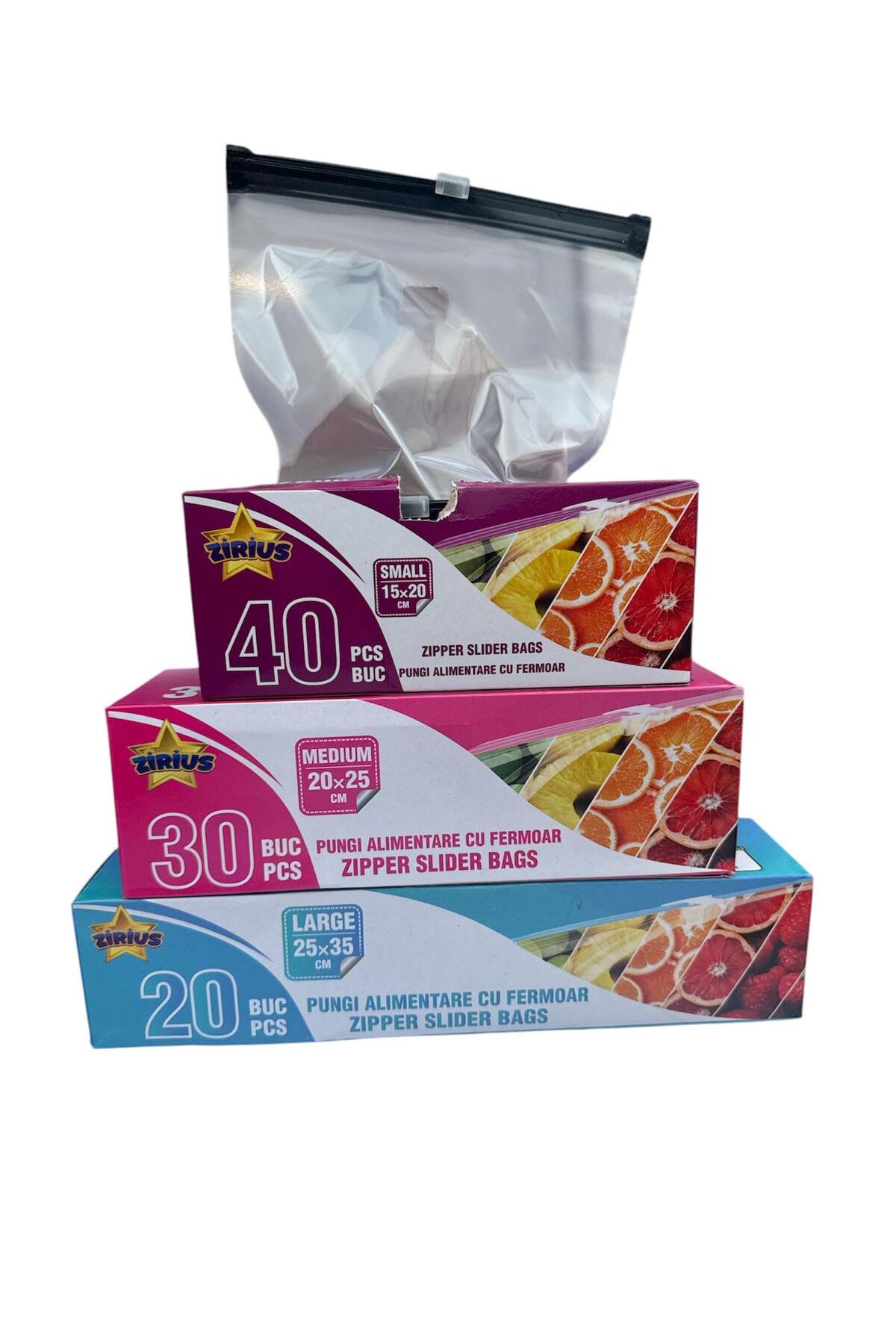 zirius promo pack Pungi alimentare cu fermoar (Zipper Slider Bags) 3x