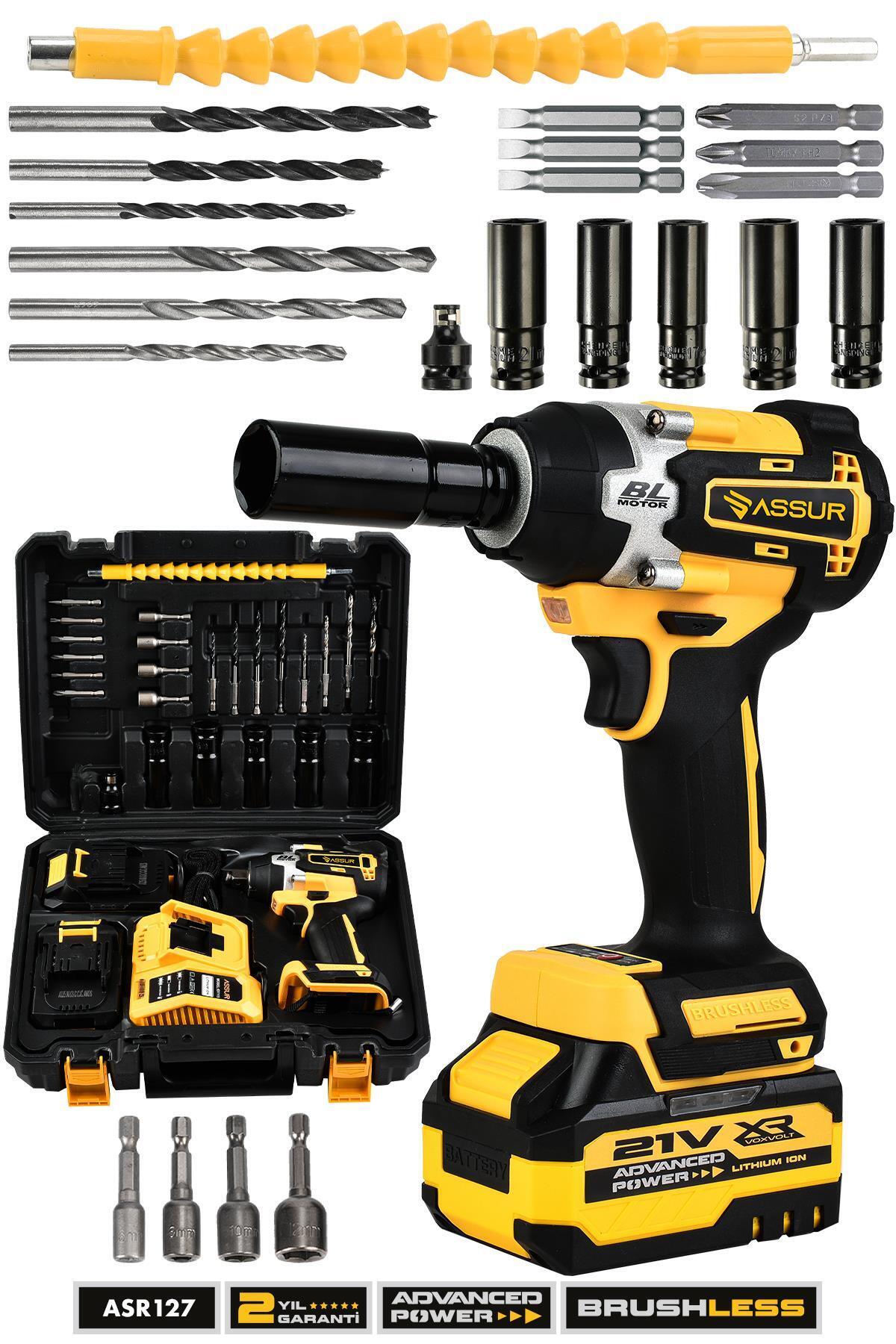 PRO 21V DOUBLE BATTERY BRUSHLESS 1/2 NUT REMOVAL TIGHTENING MACHINE WITH 450 NM TORQUE