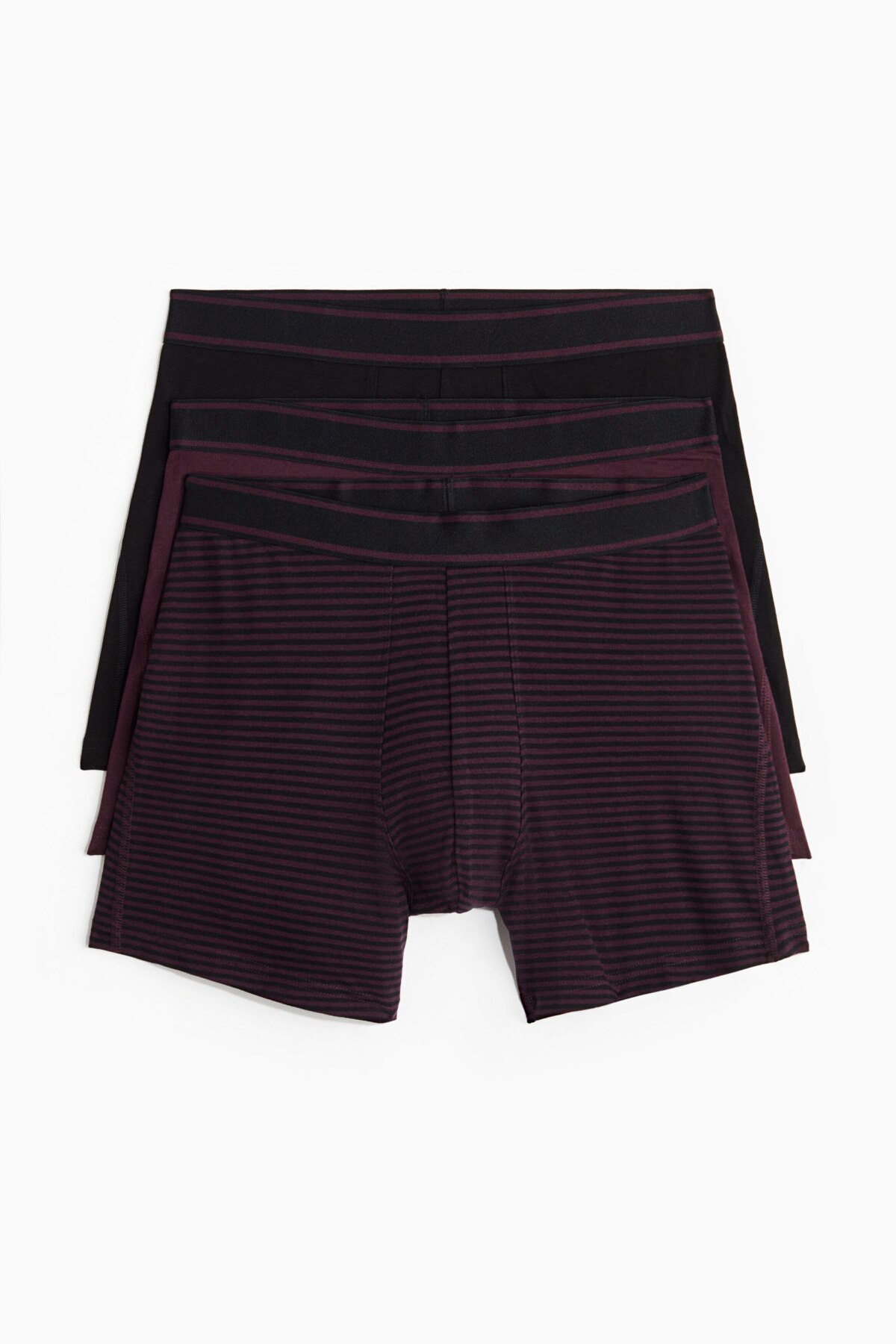شورت بوکسور معمولی لگ دار 3 عددی اچ اند ام باکسر H&M