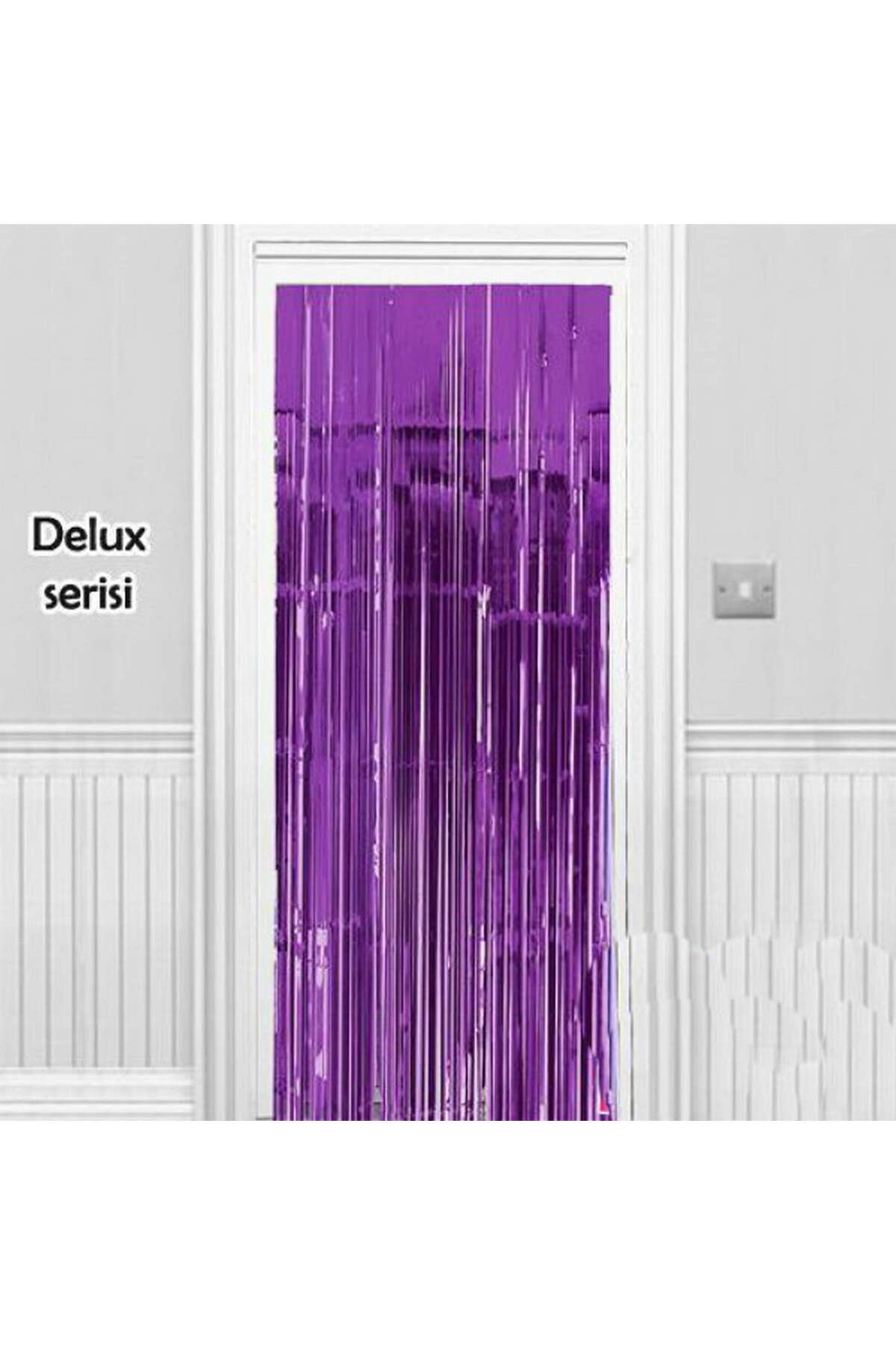 ZERO LAND NRTMSA Işıltılı Duvar ve Kapı Perdesi Mor Renk (122527) 90x200 cm