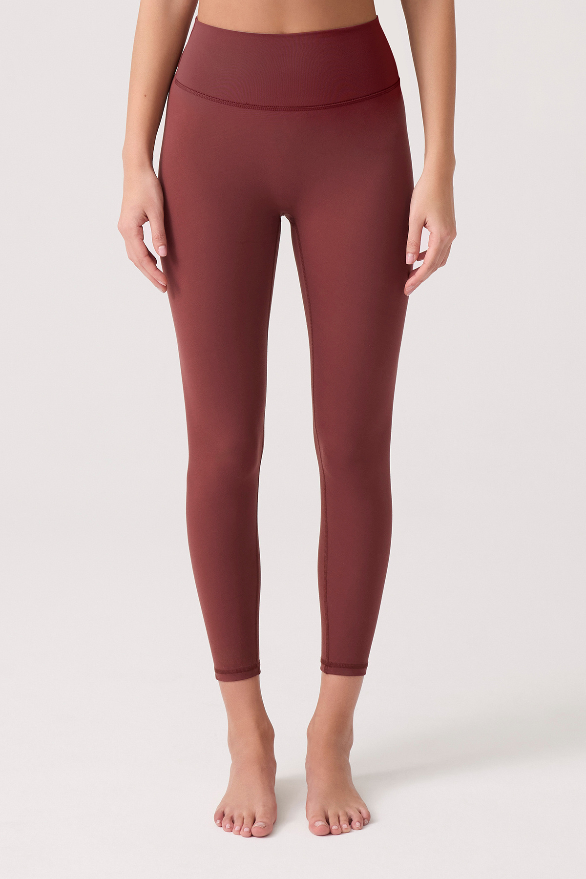 Los Ojos x Ece Bordo Yüksek Bel Spor Tayt Mono Leggings