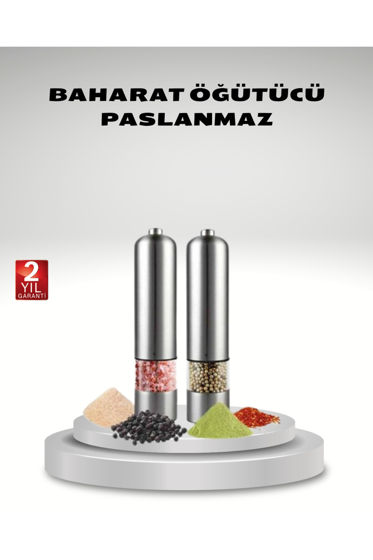 budukkanda Otomatik Pilli Tuz ve Karabiber Öğütücü Seti