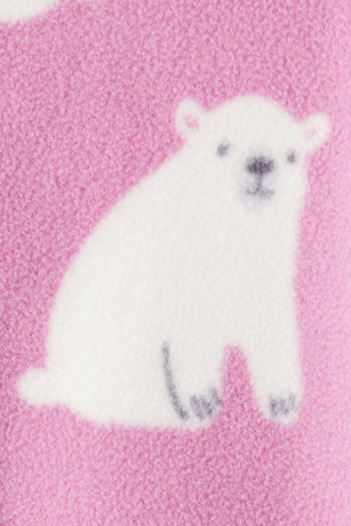 Carter's Kız Bebek Pembe Polar Tulum fotoğrafı 3 (önizleme)
