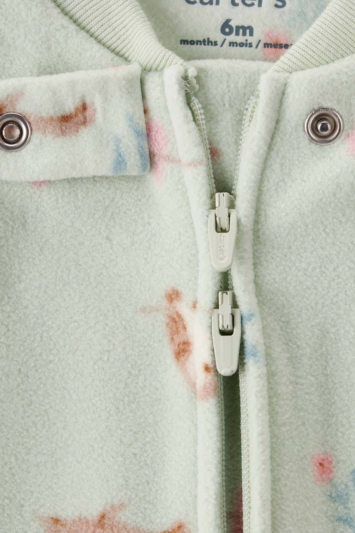 Carter's Kız Bebek Yeşil Polar Tulum fotoğrafı 2 (önizleme)