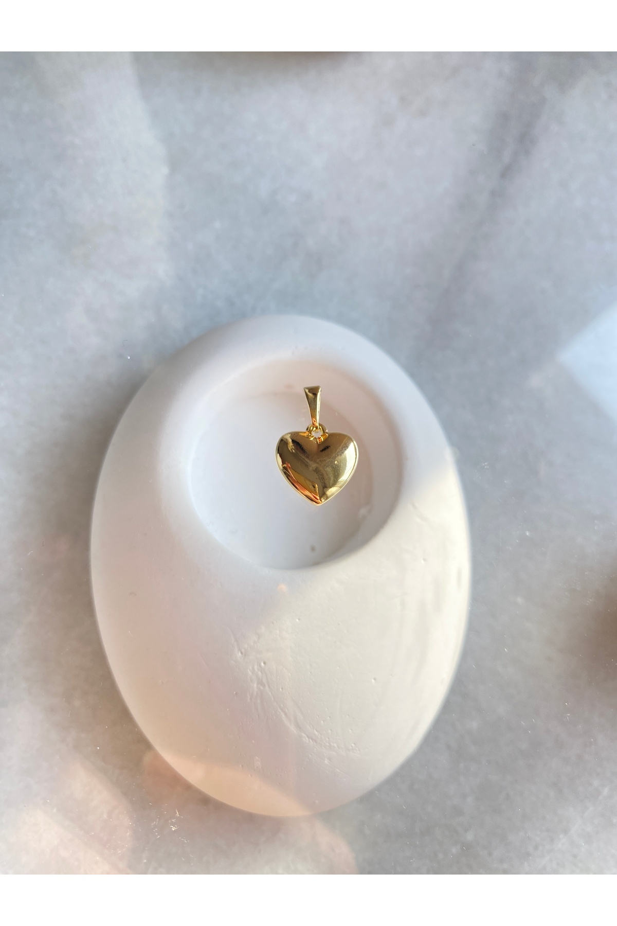 Atelier Licia Altın Kaplama Kalp Kolye Ucu Charm- Orta Boy Kalp Charm