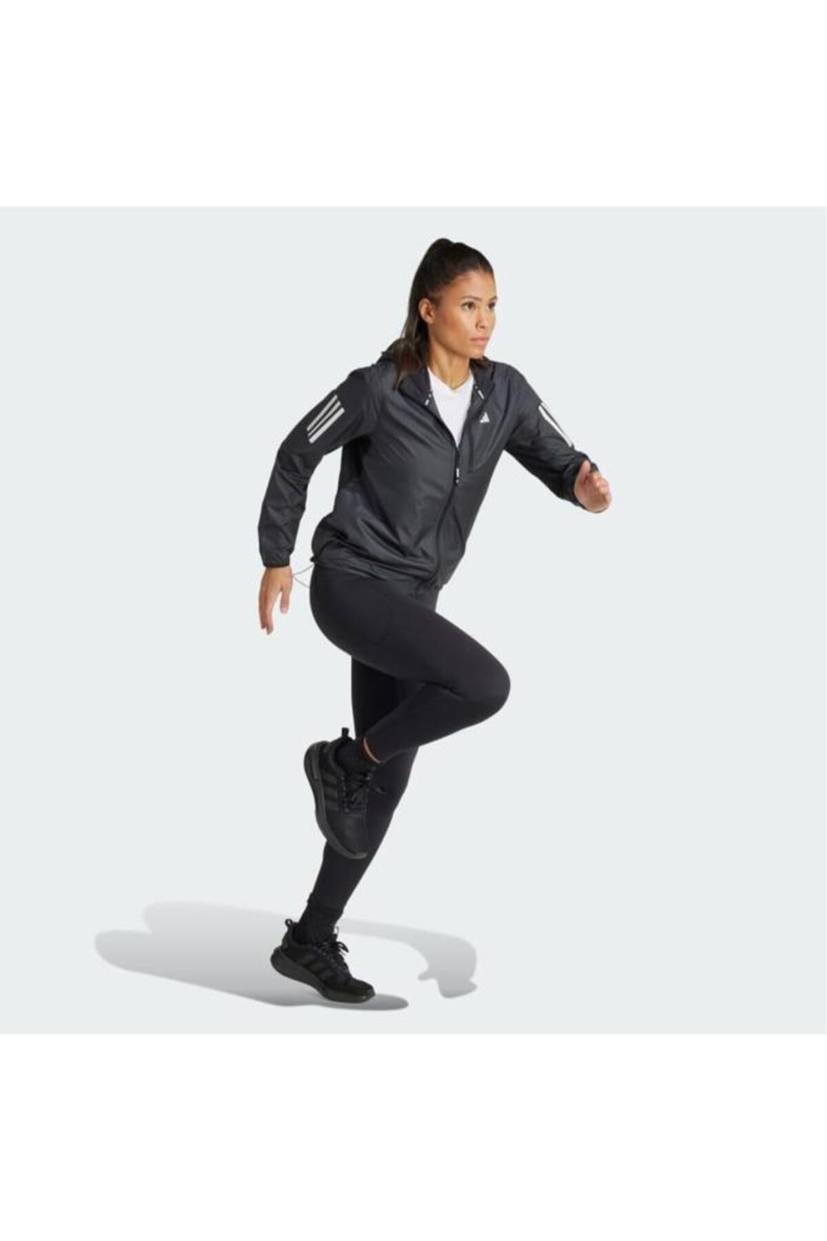 adidas Own the Run Kadın Rüzgarlık Siyah IN1576 görsel 3