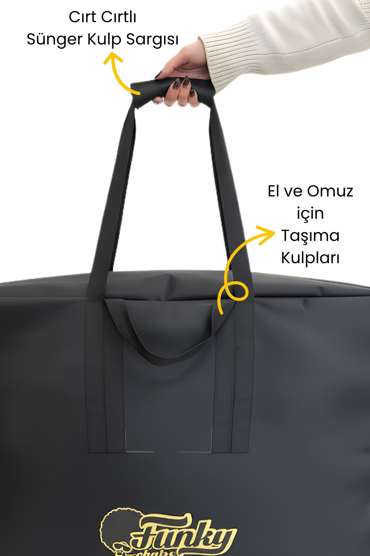 Funky Chairs 600D Oxford Kumaş Kamp Sandalyesi Bebek Arabası Tekerlekli Sandalye Piknik Seti Taşıma Çantası fotoğrafı 4 (önizleme)