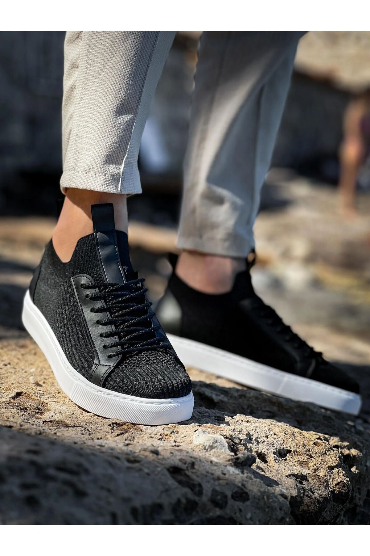 BARMEN STORE TRİKO ÖRME AYAKABI SİYAH