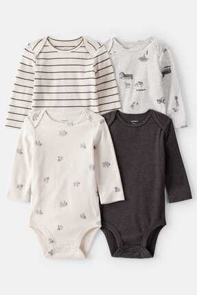 Carter's Layette Erkek Bebek Uzun Kollu 4'lü Body