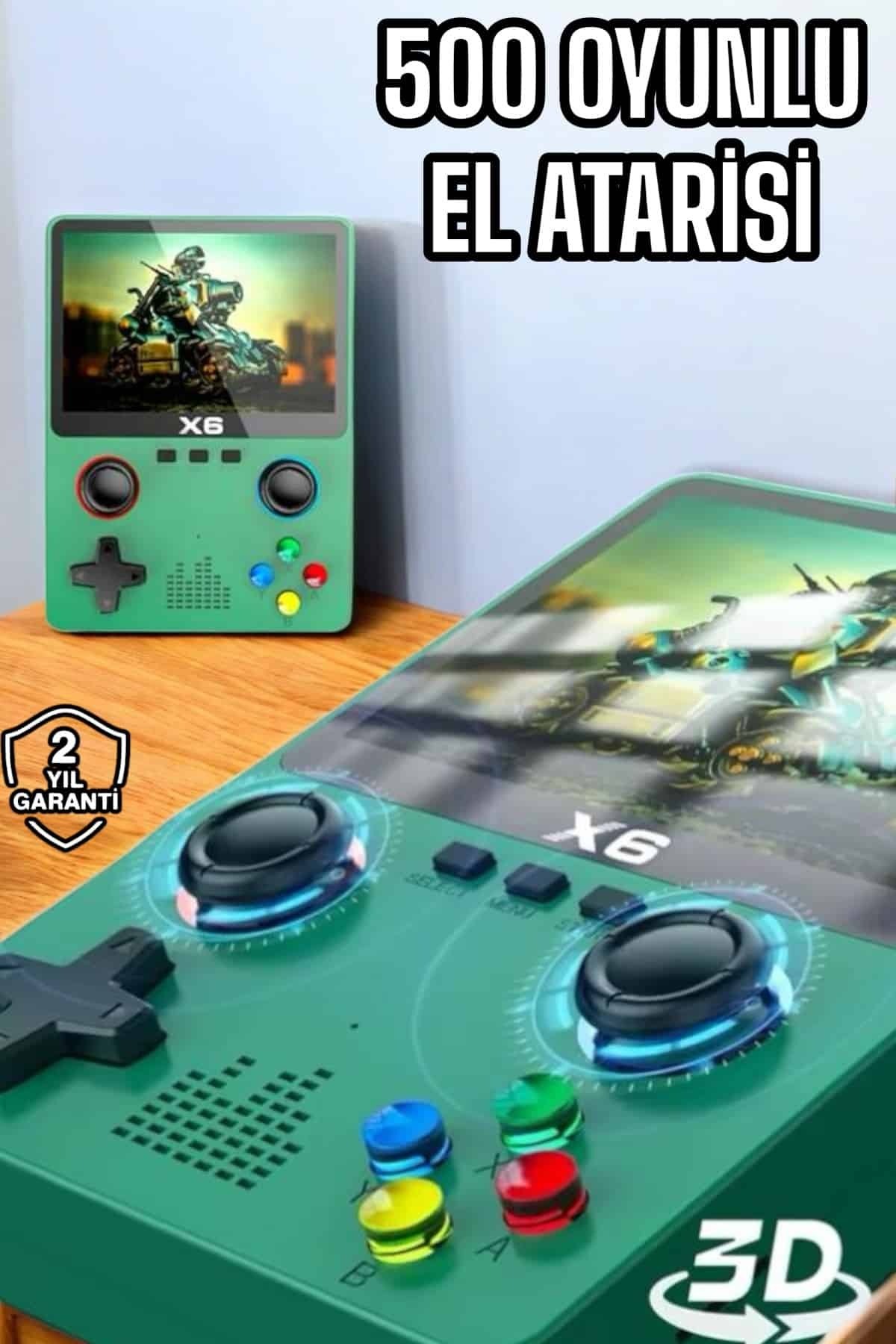 ZERO LAND NRTMSA Çocuklara Özel 666 Oyunlu X6 Atari Video İzleme ve (185529) Müzik Dinleme