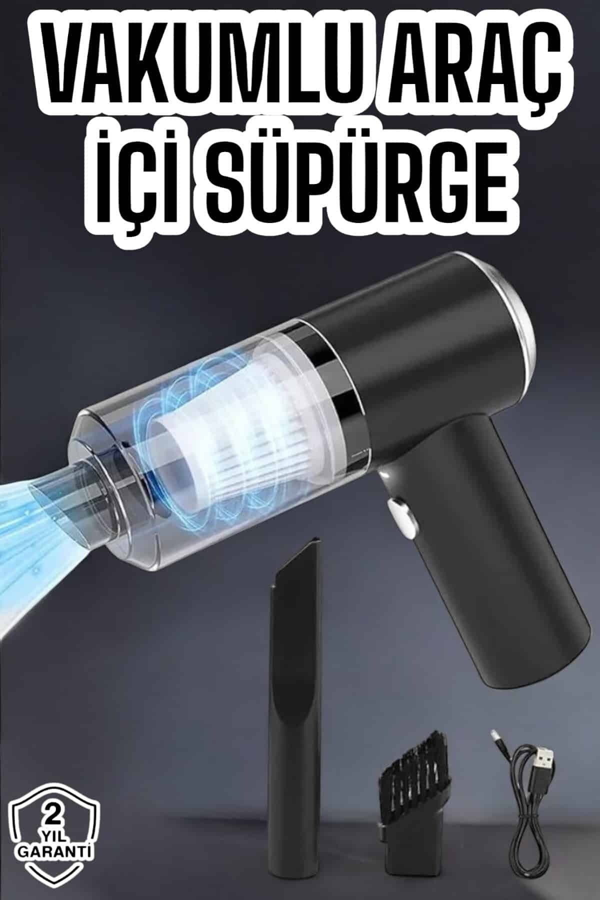 ZERO LAND NRTMSA Üflemeli Güçlü Vakumlu Ev Ofis Araç Süpürgesi El (185611) Süpürgesi Şarjlı