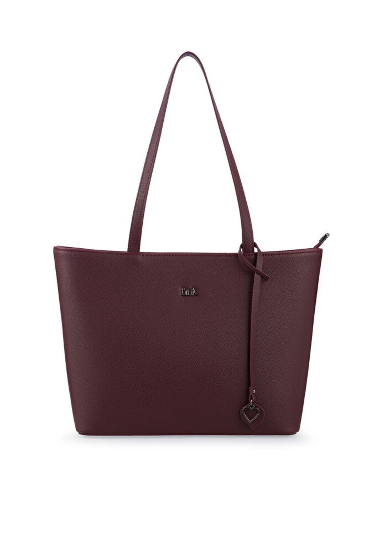 Bilik Deri Logo Detaylı Bordo Kadın Omuz Çantası BLKF AQUA