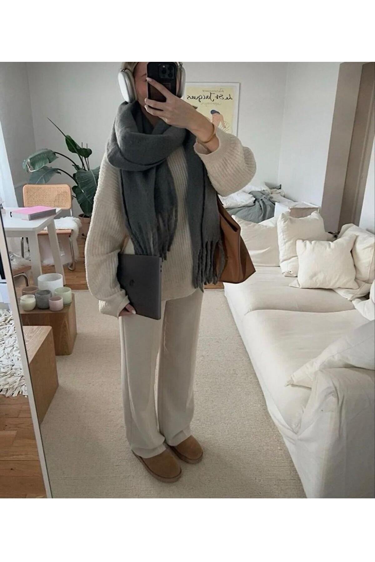LİNORA Puffy Uzun Atkı görsel 2