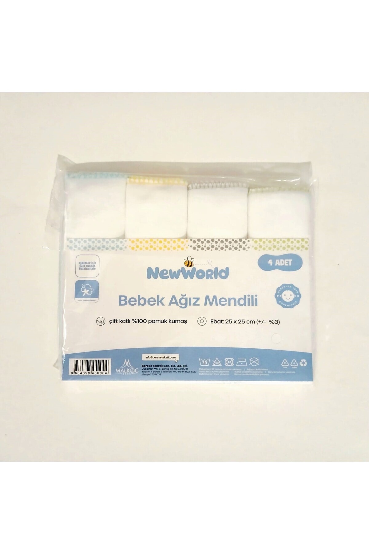 MyBalliStore 4'lü Bebek Ağız Mendili