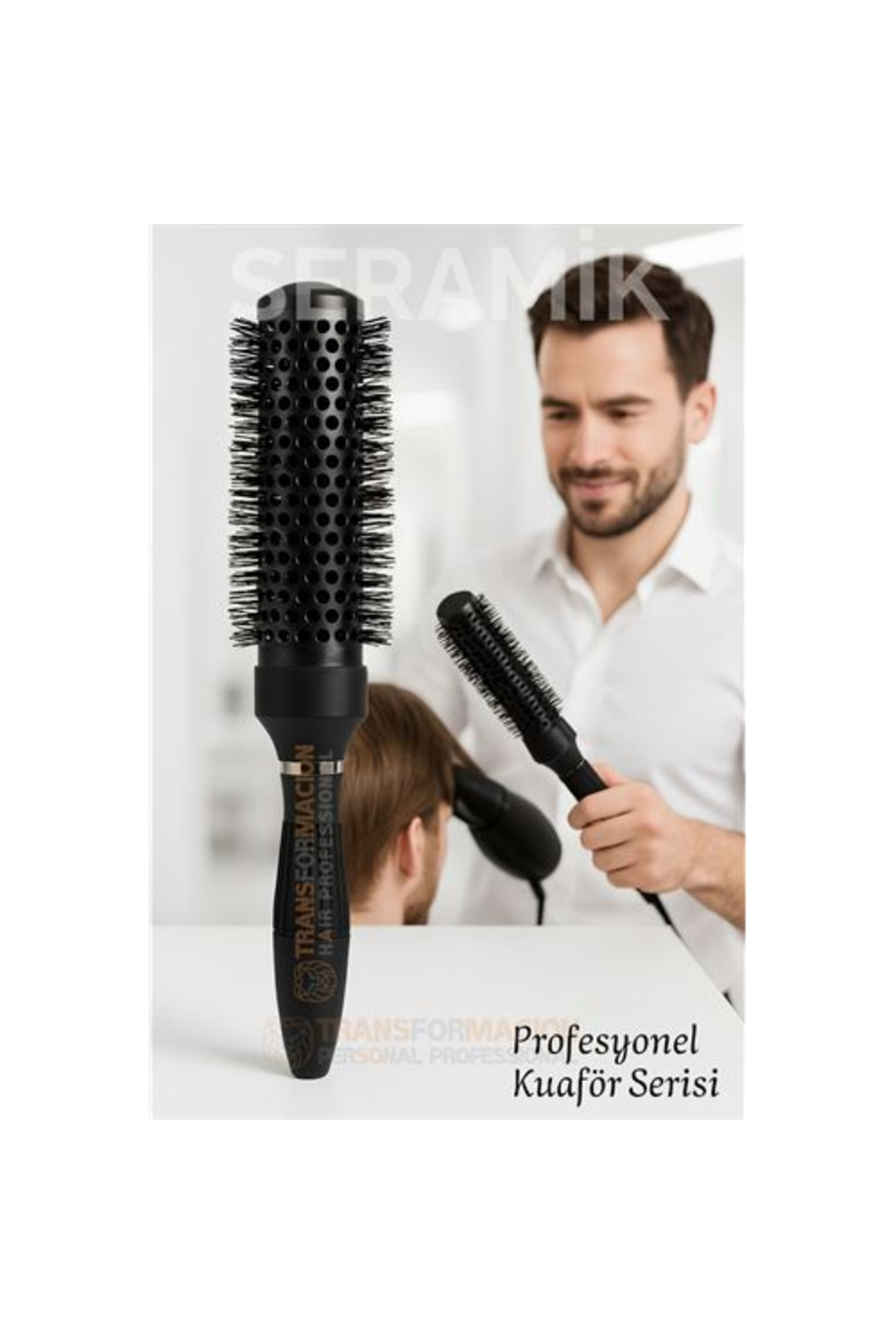 mudikonsept Profesyonel Kuaför 50 mm Ceramic Ionic Nano Fön Fırçası - 32 cm Uzunluk Profesyonel Kuaför Serisi