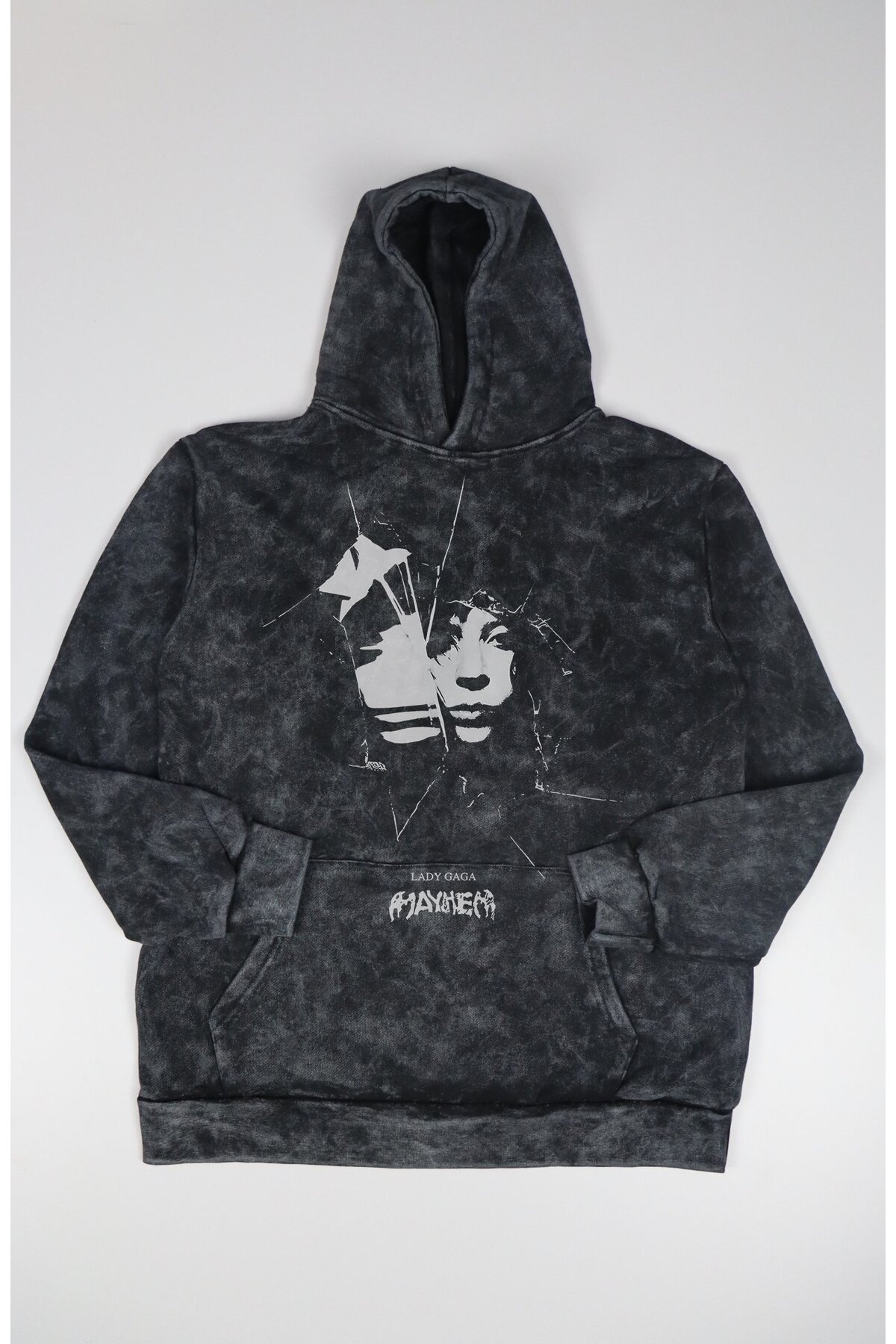 Fuddy Moda Hanorac unisex Lady Gaga cu imprimeu cu glugă lavabil