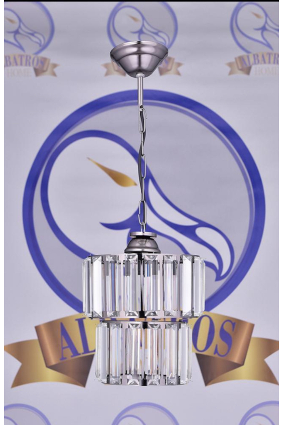 2 katl� kristal avize Gold-Krom