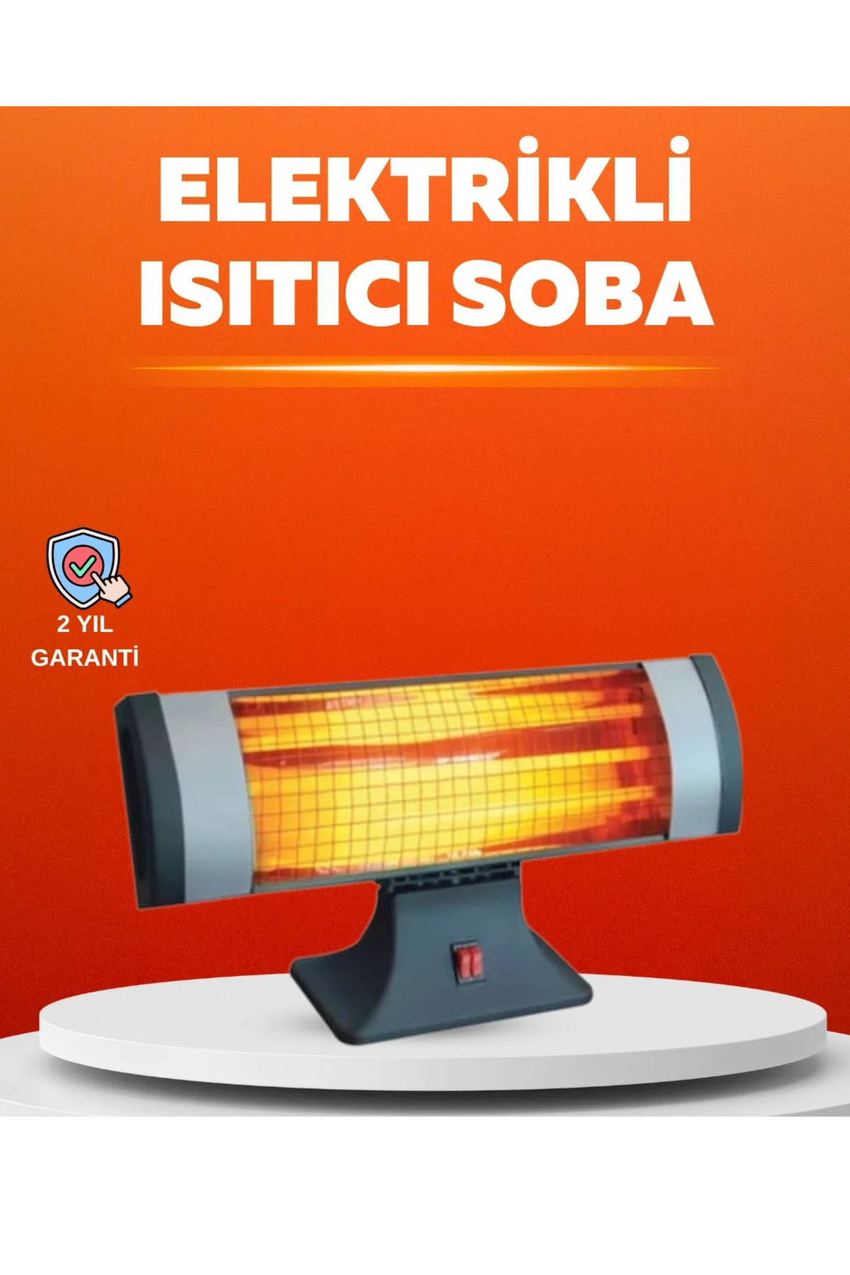 MARKPORT Sessiz Çalışan Quartz Tüp Infrared Isıtıcı 1800W