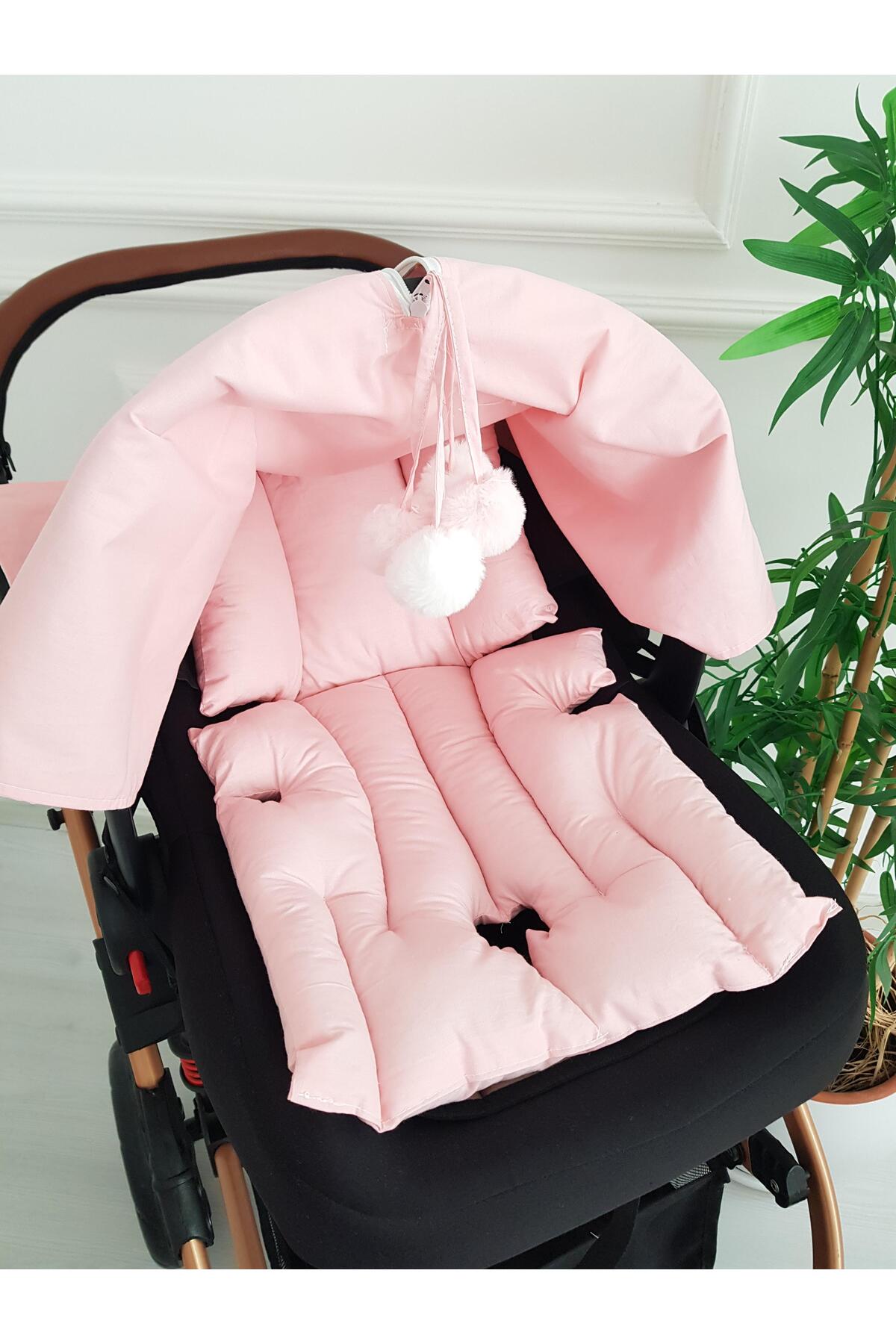 ib ilkimbebe Dolanay Büyük Ponponlu Puset Örtürü ve Minderi fotoğrafı 2 (önizleme)