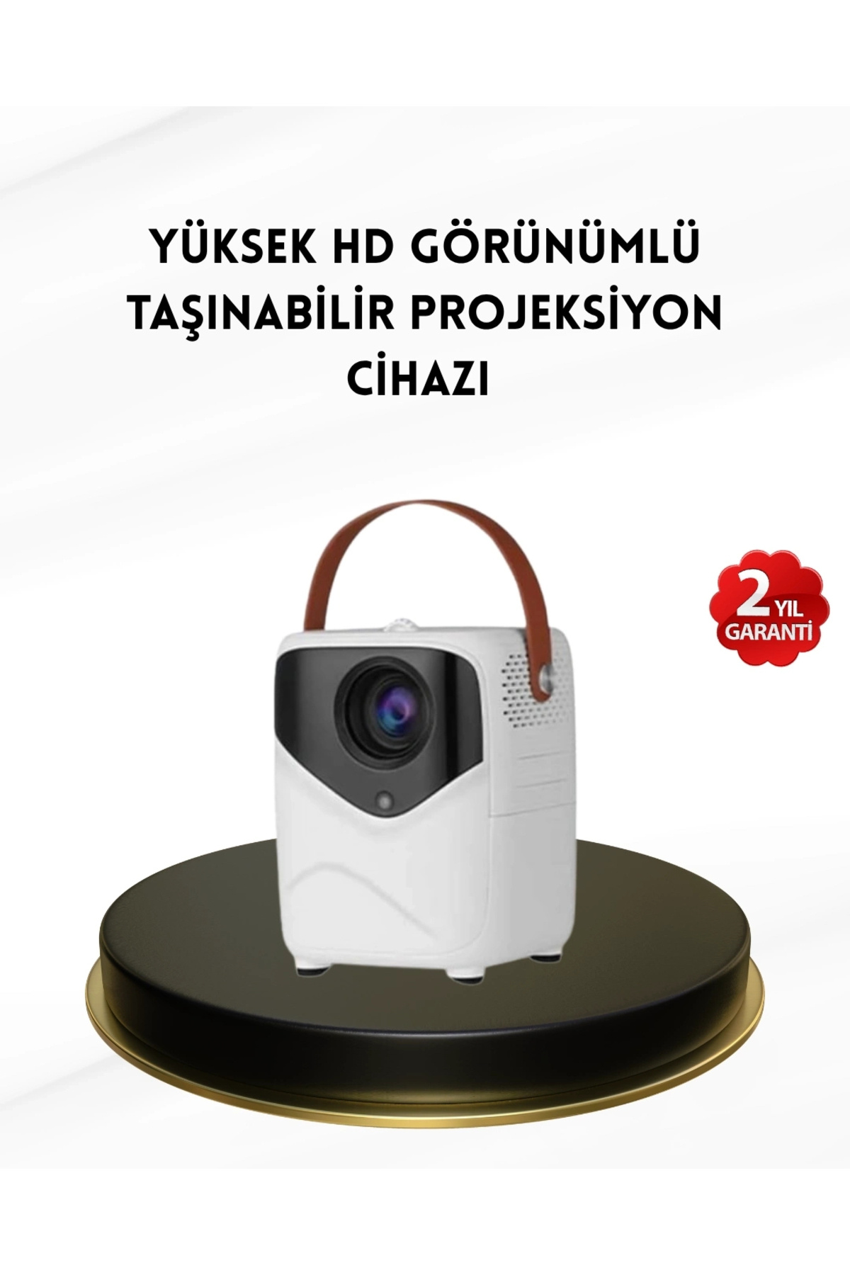 BYDNZ SHOP Mini Akıllı Projektör – 1080P Full HD, 64GB Depolama, 2GB RAM, Uzaktan Kumanda Destekli