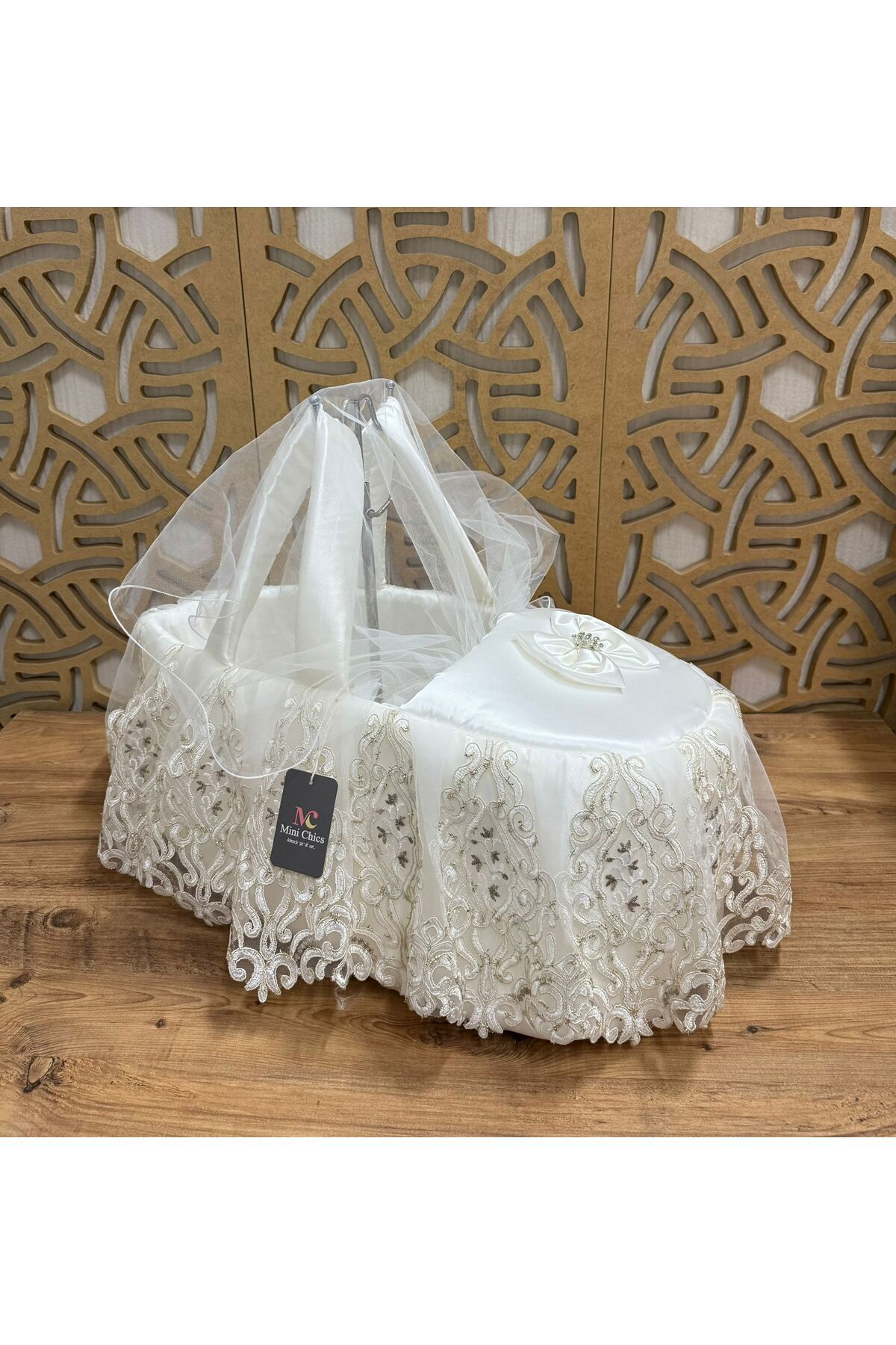 İLALKİDS Dantelli Bebek Taşıma Çantası Anne Çantası fotoğrafı 2 (önizleme)