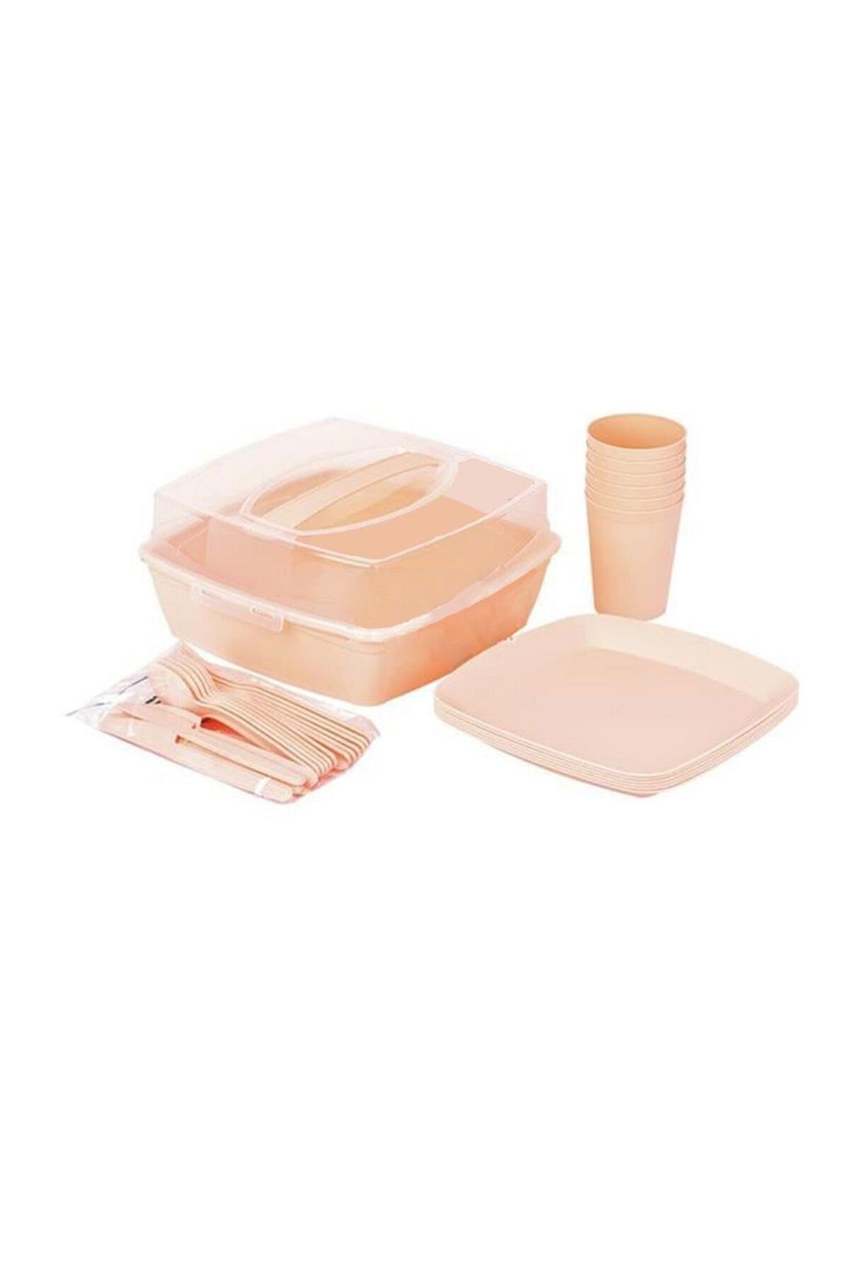 MATMEL Ewoline Renkli Piknik Seti 5'Li No:816 4 Adet