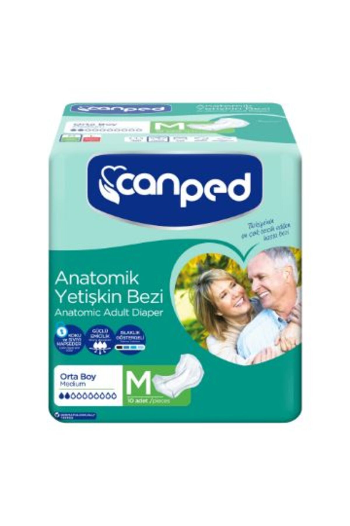 Canped Hasta Bezi Anatomik Orta 10'Lu 2 Adet