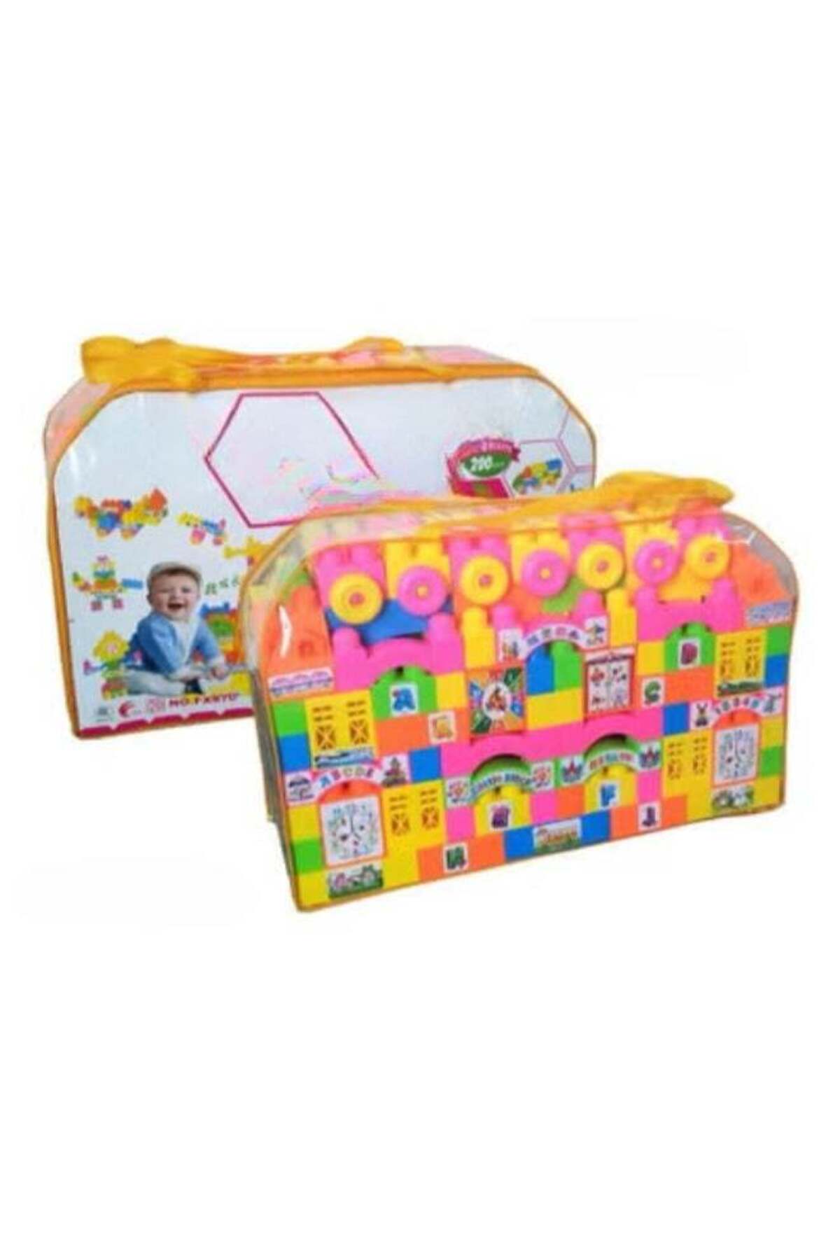 ست بلوک‌های ساختنی قلعهٔ رنگارنگ دست‌ساز برای کودکان – بیش از ۲۰۰ قطعه، اسباب‌بازی آموزشی