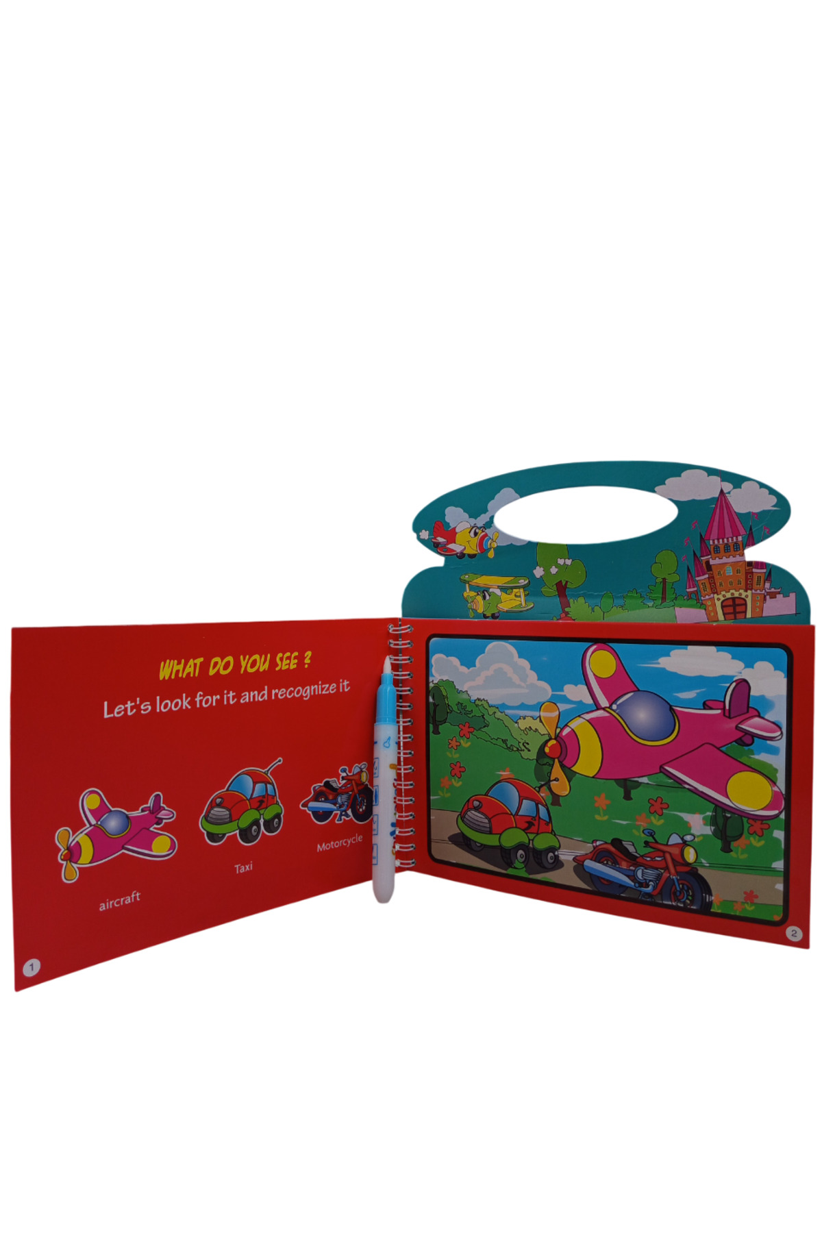 a v d a Taşıtlar Su Kalemi İle Sihirli Boyama Kitabı Water Painting fotoğrafı 3 (önizleme)