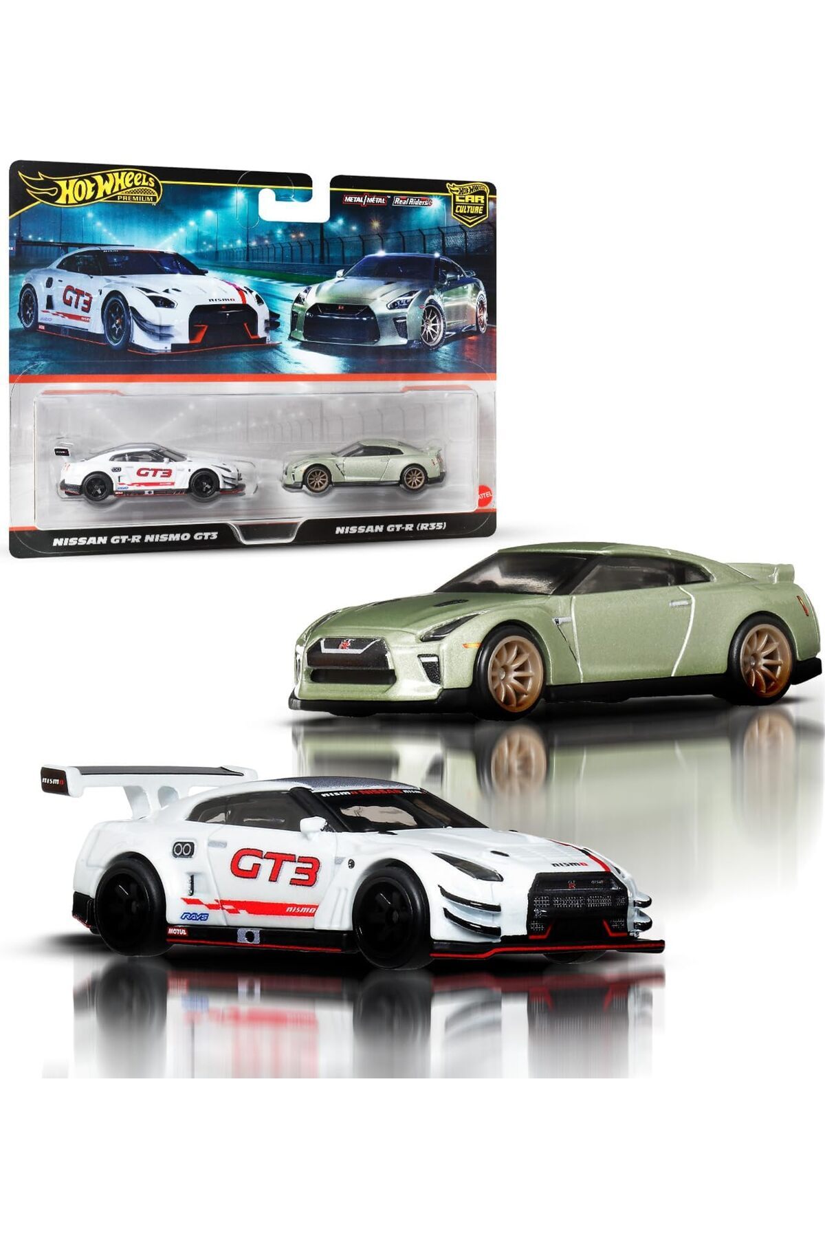 HOT WHEELS Premium 2'Li paket 2025 Mix 4 -Nissan GT-R Nismo GT3 & Nissan GT-R