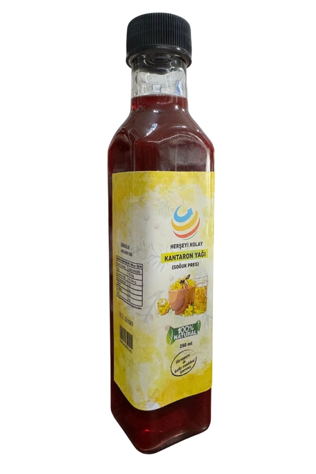 Herşeyi Kolay Kantaron Yağı 250mL Özü Saf Doğal Kantaron Kantoron Yağı Sarı Kantaron Yağı