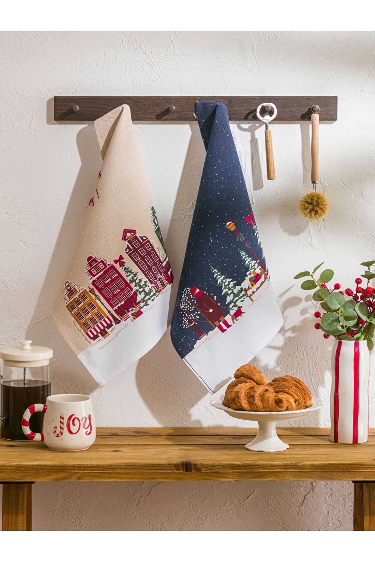 LC Waikiki Yılbaşı Temalı Kurulama Bezi 2'li 40x50 cm