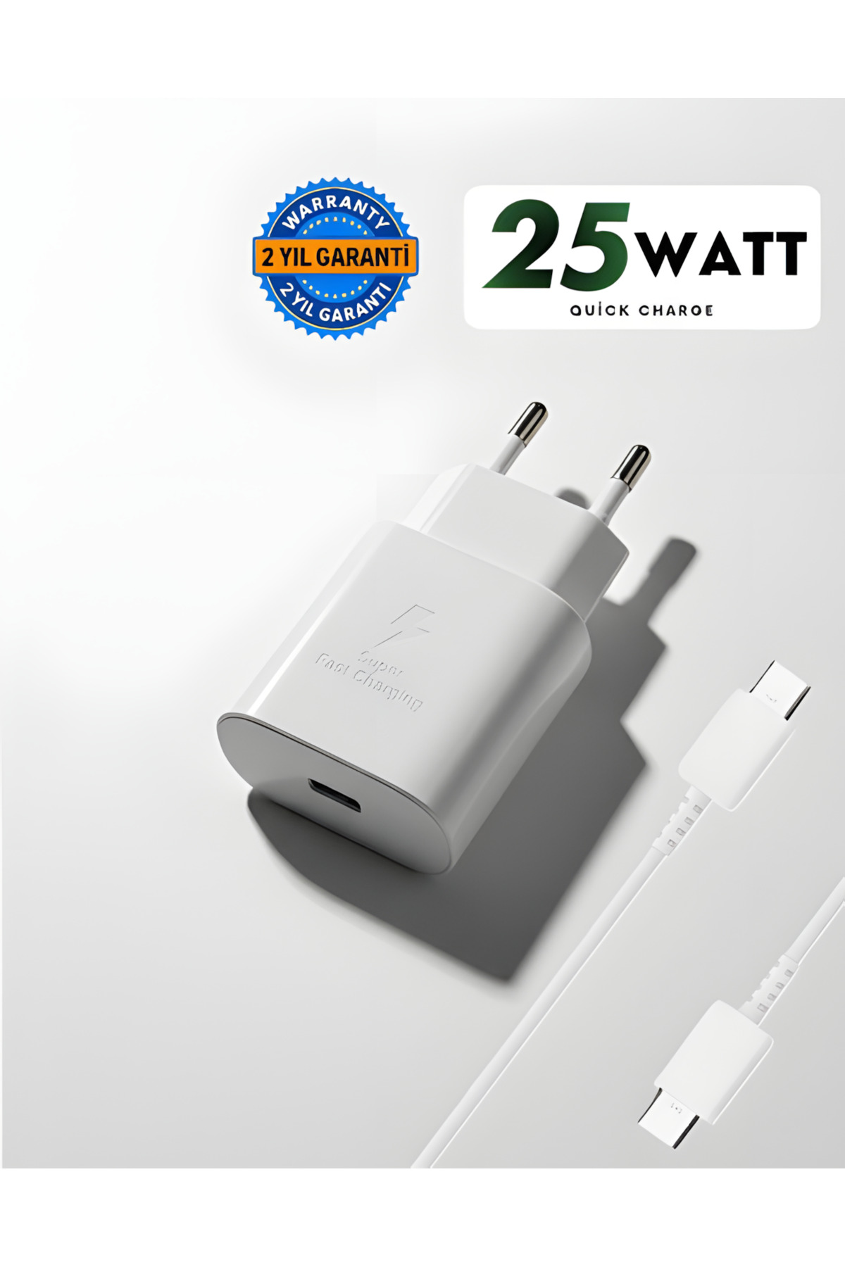 Caricabatterie 45W Ufficiale Samsung Con Cavo USB-C 1.8m Per Galaxy S25/S24/S23 Ultra, S22+, A54, Tab S8 – Super Fast Charging 2.0