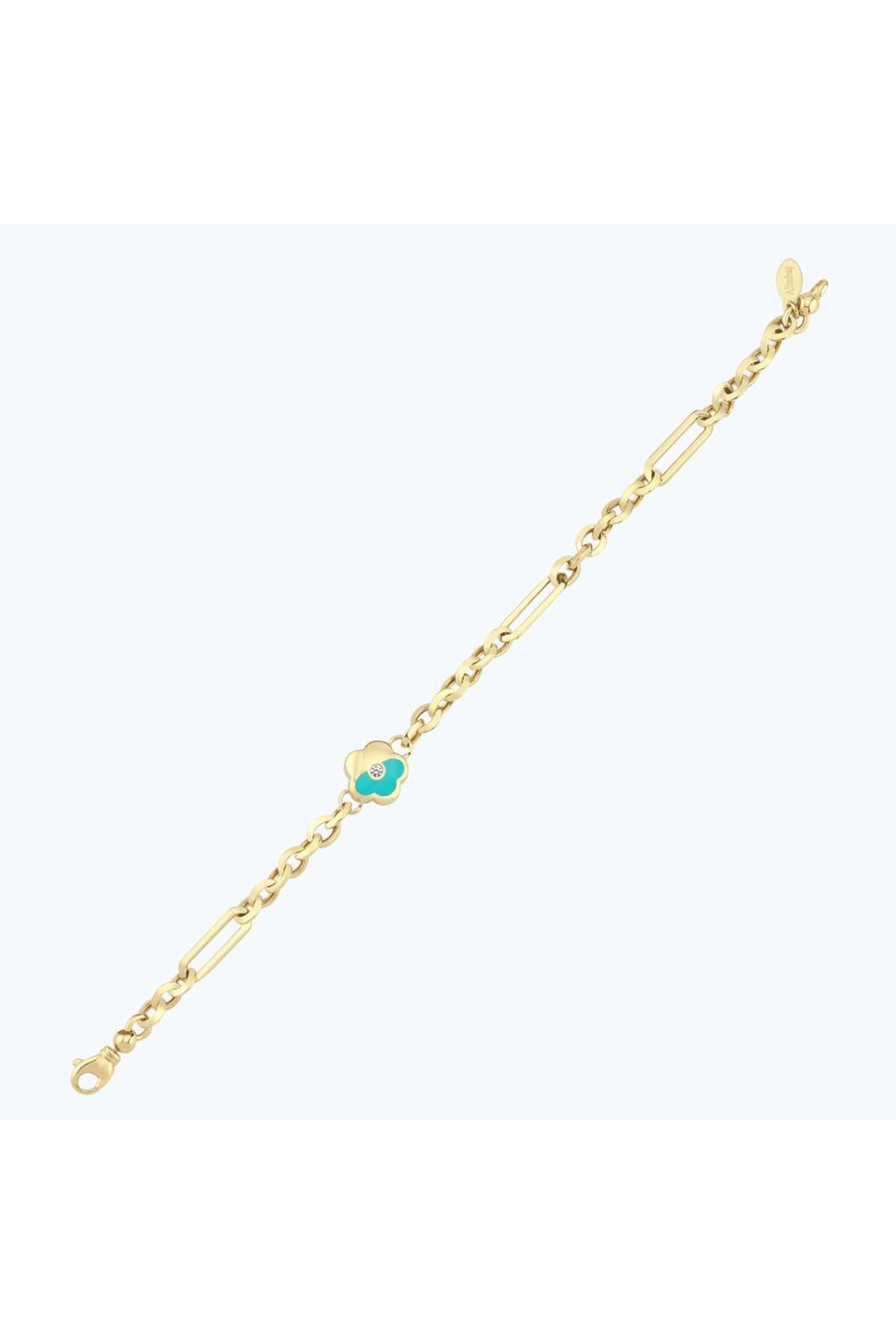 Altınbaş Altın Çiçek Zincir Bileklik