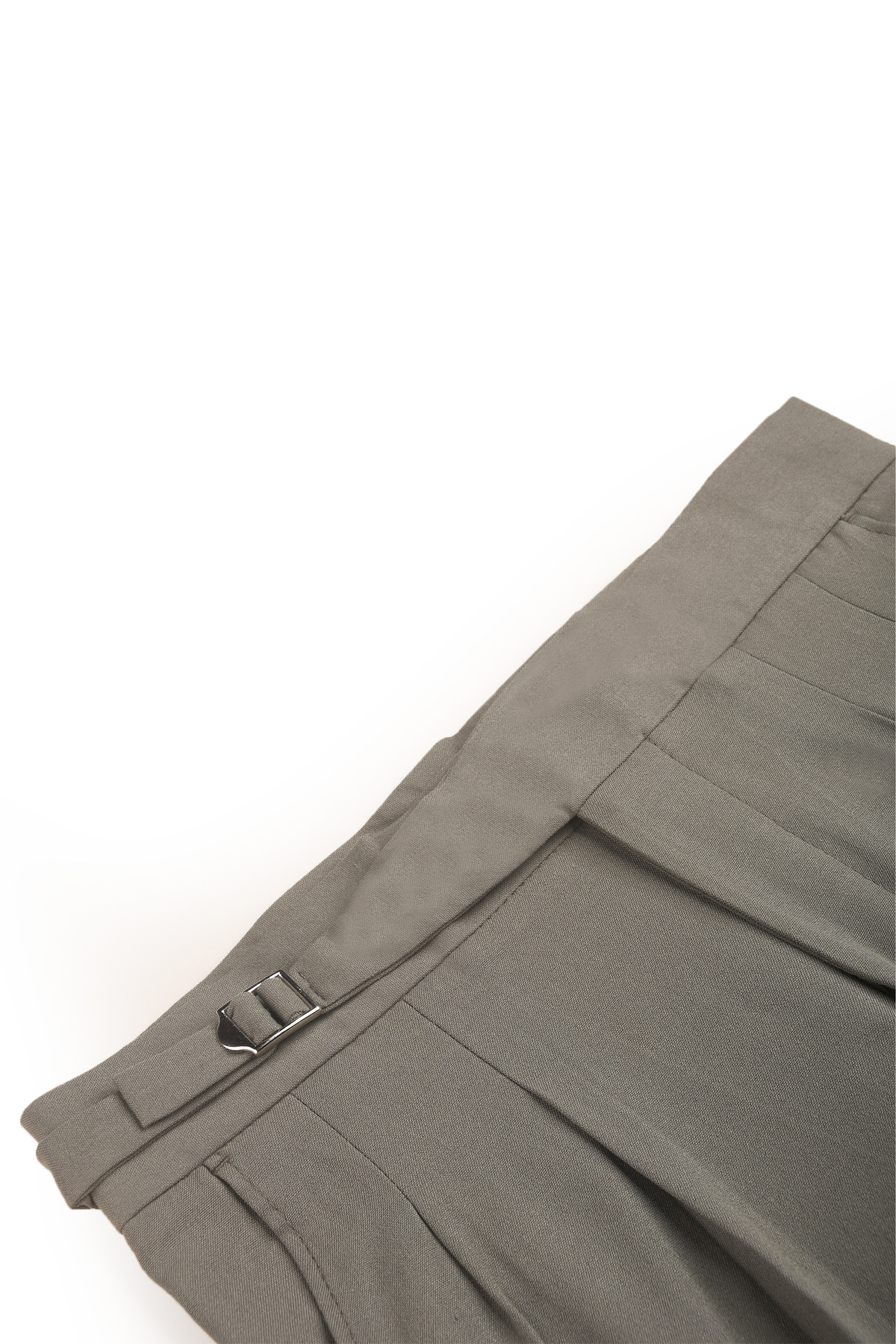 DeepSea  Erkek Haki Likralı İtalyan Kesim Pileli Kemer Tokalı Şık Kumaş Pantolon 2601020 - Görsel 6