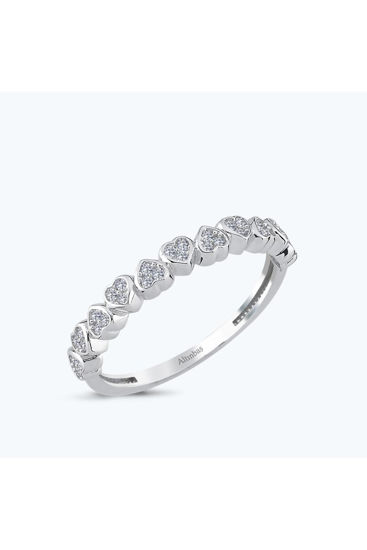 Altınbaş Altın Kalp Yarımtur Yüzük