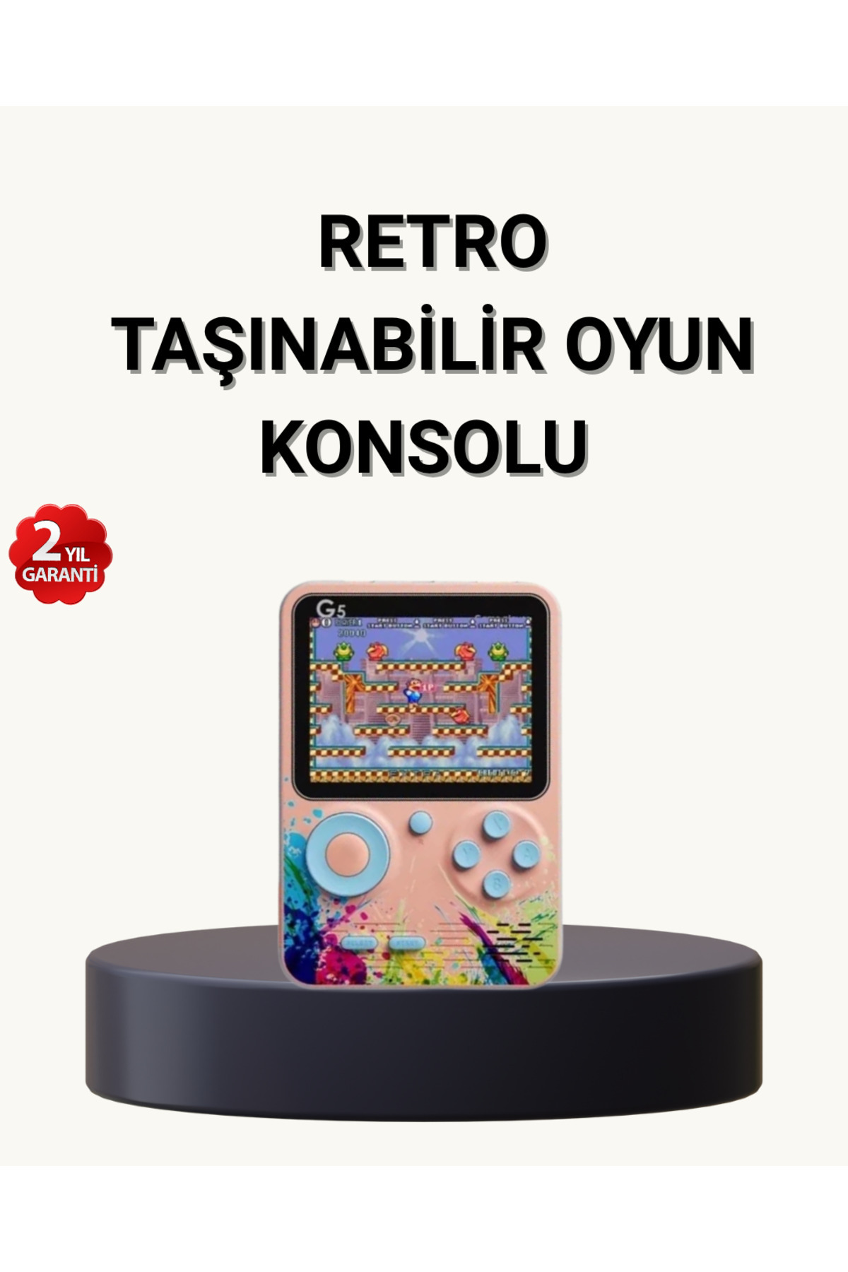 ZERO LAND TECHMRT 500 Klasik Oyunlu Retro Oyun Konsolu Taşınabilir ve (74342) TV Bağlantılı