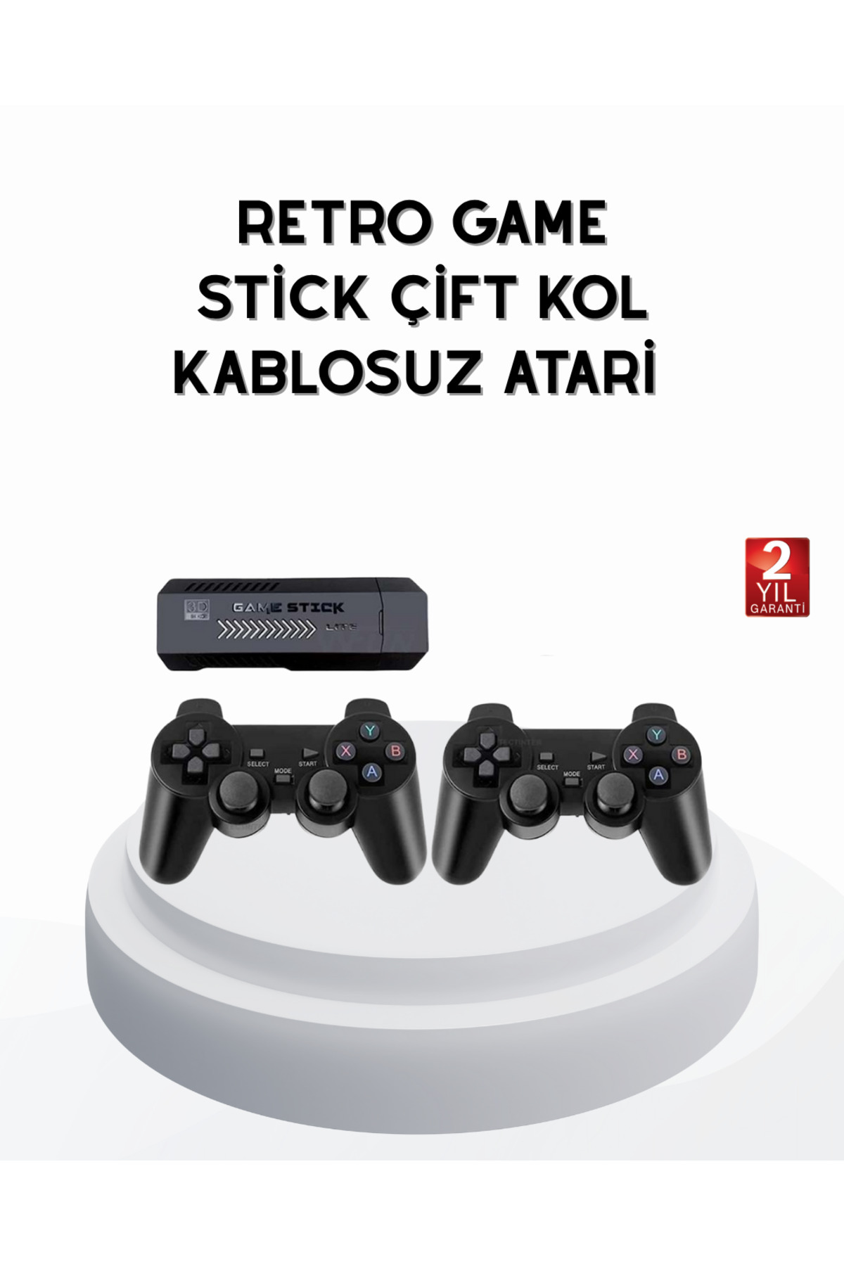 ZERO LAND TECHMRT Taşınabilir Kablosuz Oyun Konsolu 2.4G TV Destekli (74350) Kompakt Gövde