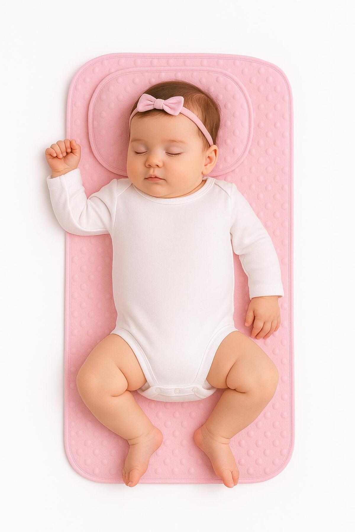 BYS BABY FASHION Nohut Desenli Bebek Alt Açma Seti Yastıklı / Bebek Alt Açma /Yenidoğan Alt Açma fotoğrafı 3 (önizleme)